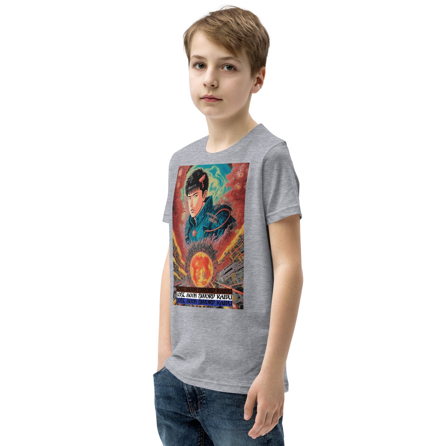 Youth Short Sleeve T-Shirt. Collection - Lost Moon Sword Kaidu, Design - ANDRBEL STUDIO