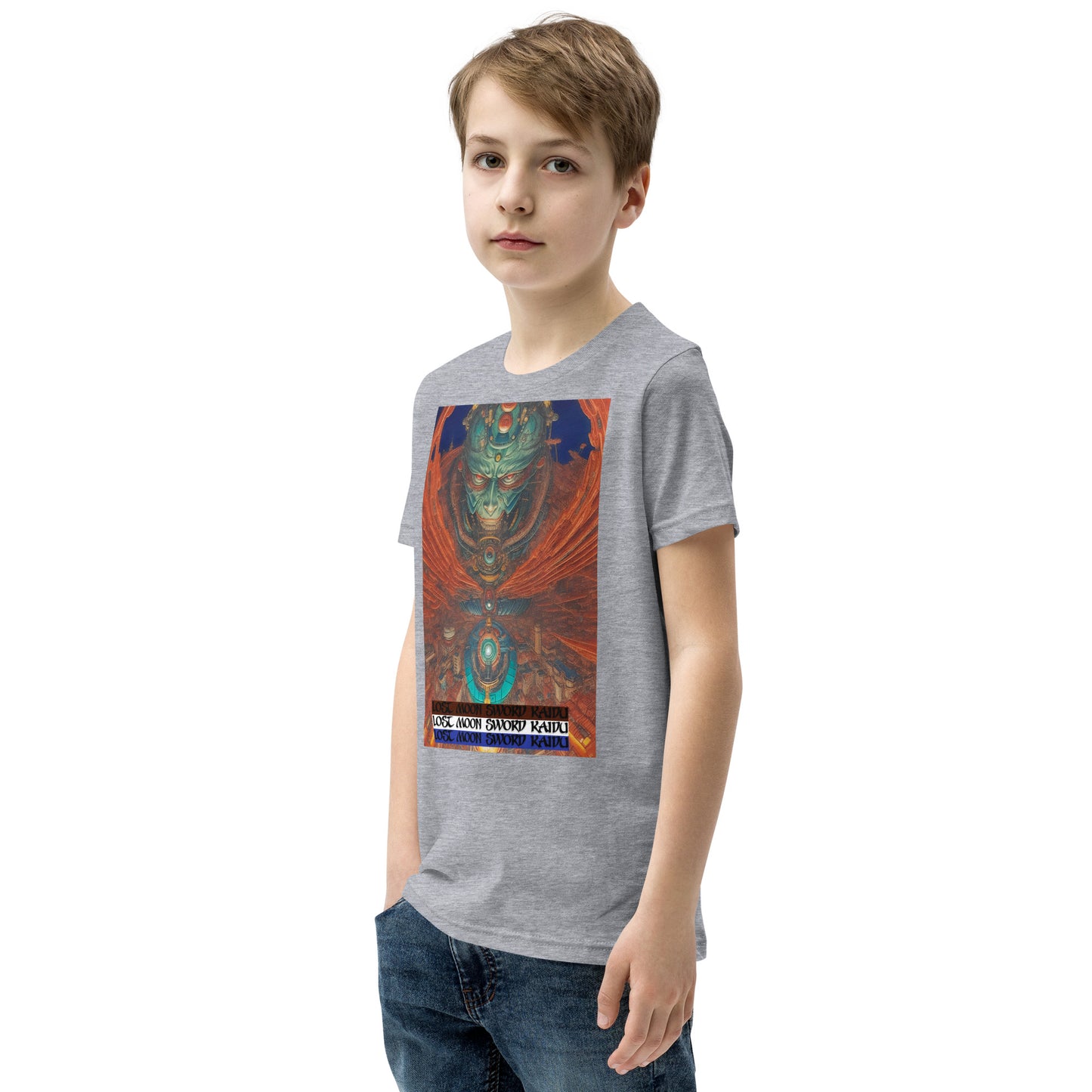 Youth Short Sleeve T-Shirt. Collection - Lost Moon Sword Kaidu, Design - ANDRBEL STUDIO