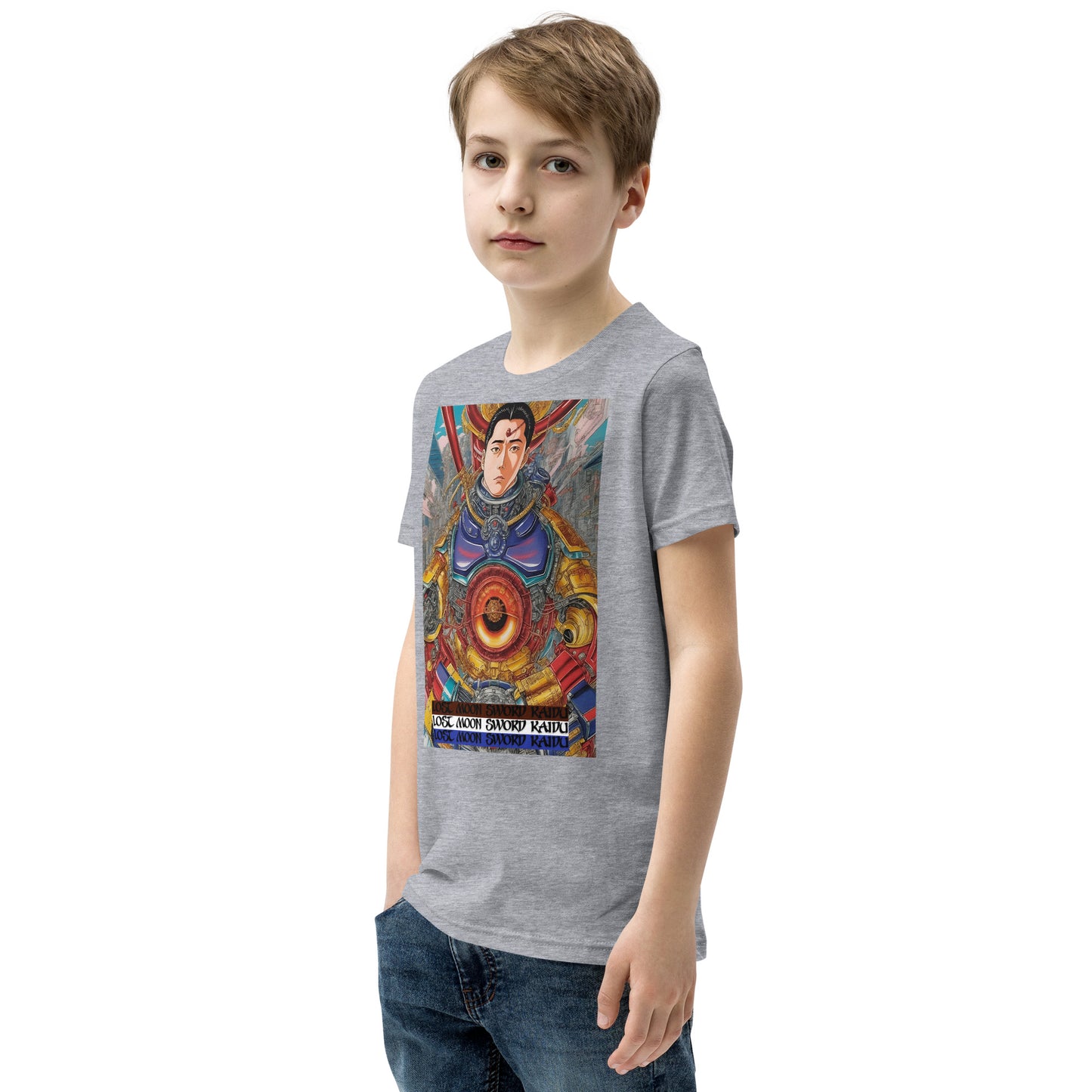 Youth Short Sleeve T-Shirt. Collection - Lost Moon Sword Kaidu, Design - ANDRBEL STUDIO