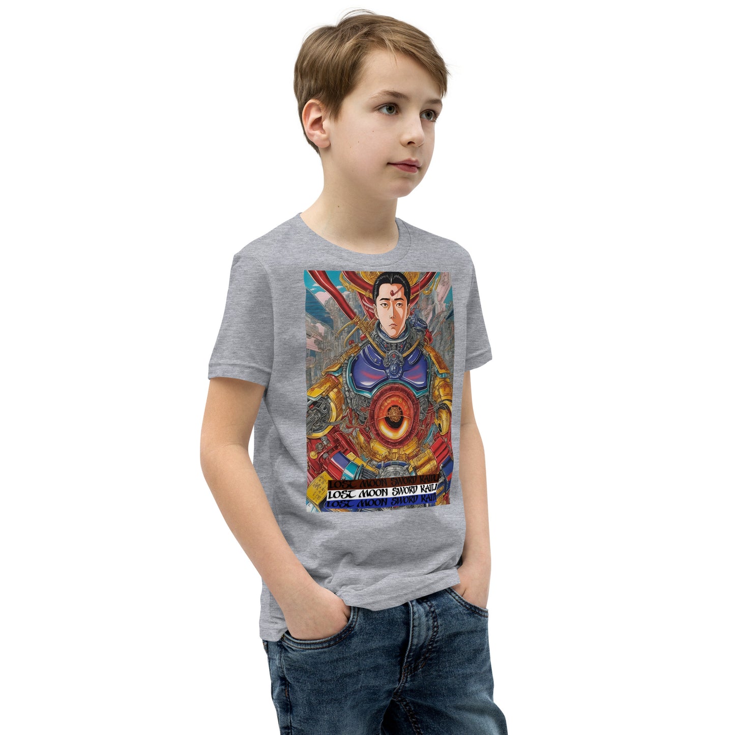 Youth Short Sleeve T-Shirt. Collection - Lost Moon Sword Kaidu, Design - ANDRBEL STUDIO