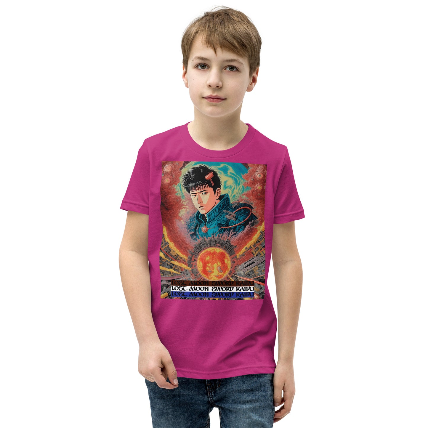 Youth Short Sleeve T-Shirt. Collection - Lost Moon Sword Kaidu, Design - ANDRBEL STUDIO