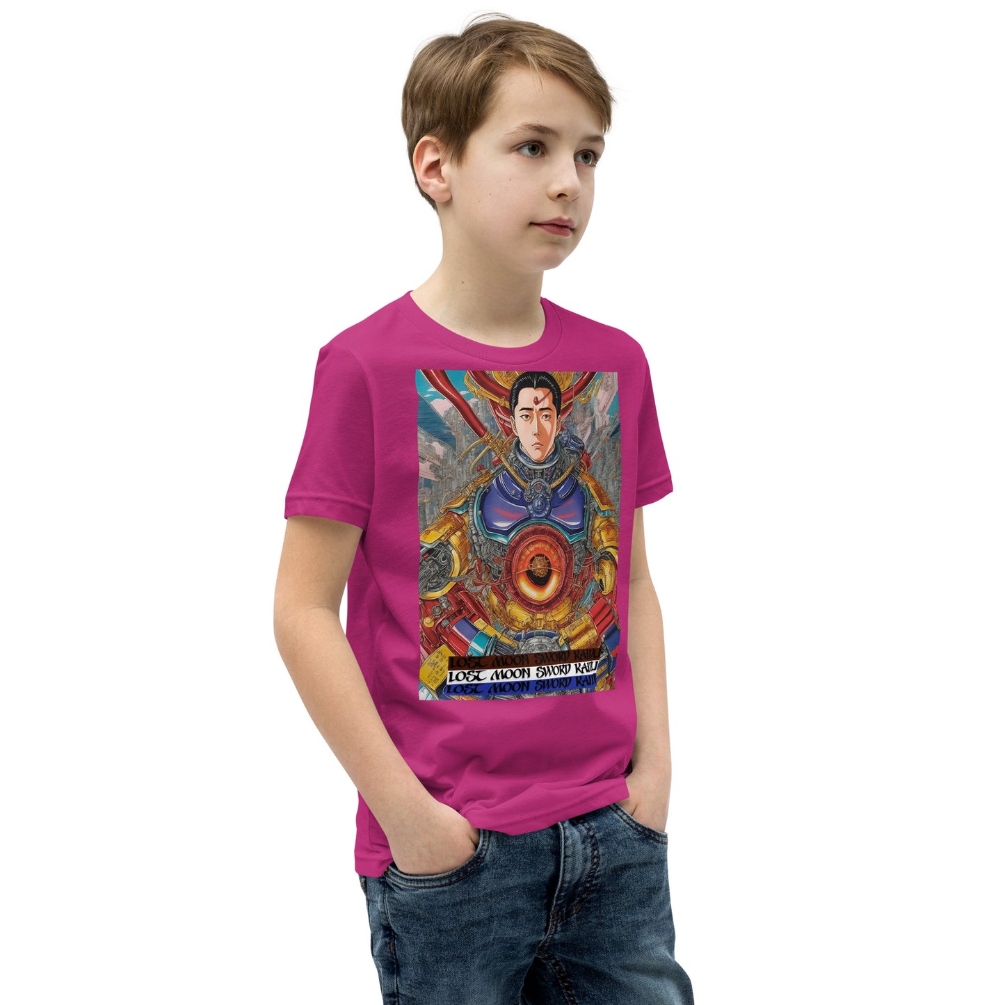 Youth Short Sleeve T-Shirt. Collection - Lost Moon Sword Kaidu, Design - ANDRBEL STUDIO