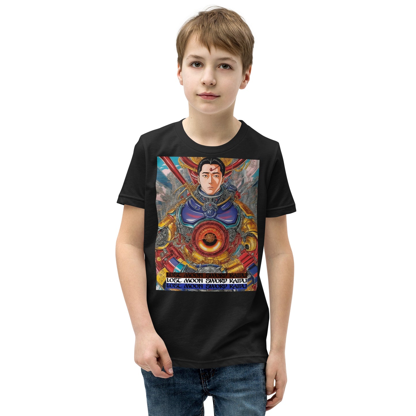 Youth Short Sleeve T-Shirt. Collection - Lost Moon Sword Kaidu, Design - ANDRBEL STUDIO