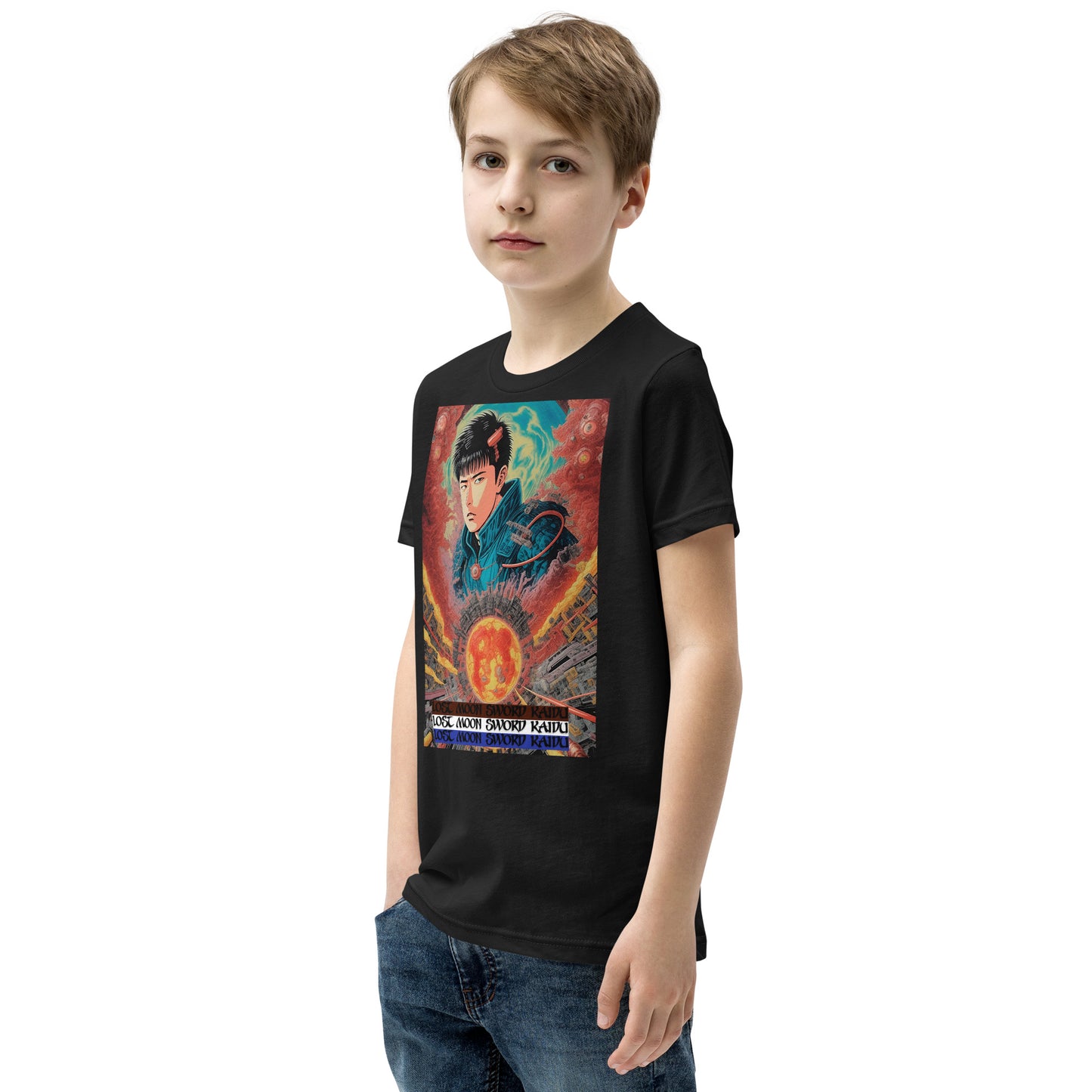 Youth Short Sleeve T-Shirt. Collection - Lost Moon Sword Kaidu, Design - ANDRBEL STUDIO