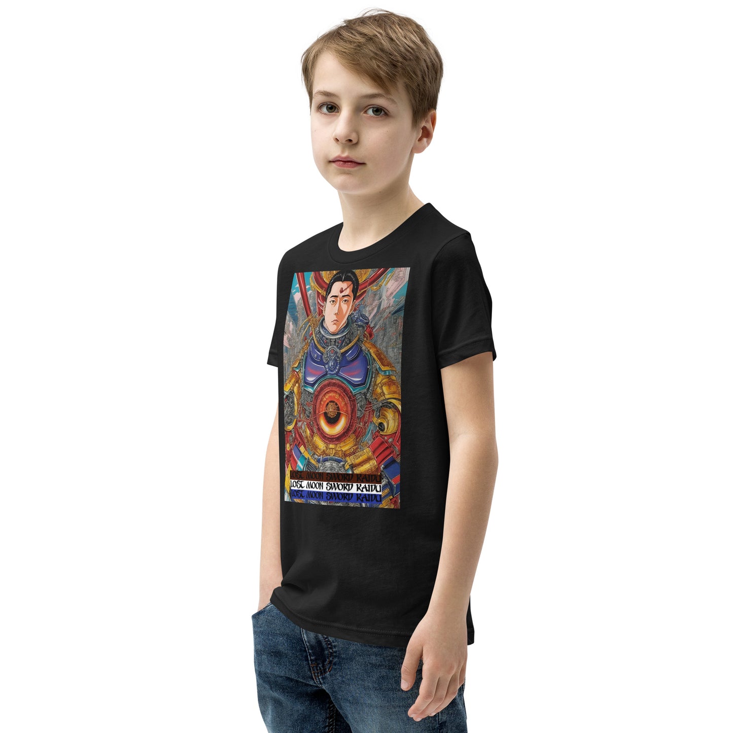 Youth Short Sleeve T-Shirt. Collection - Lost Moon Sword Kaidu, Design - ANDRBEL STUDIO