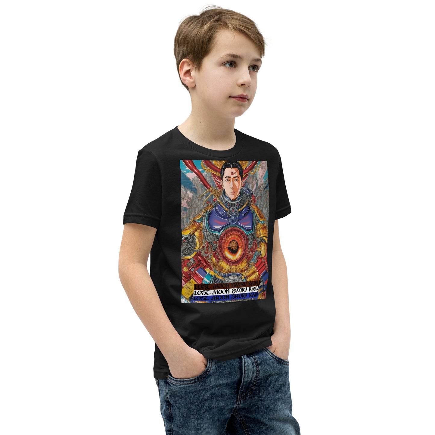 Youth Short Sleeve T-Shirt. Collection - Lost Moon Sword Kaidu, Design - ANDRBEL STUDIO