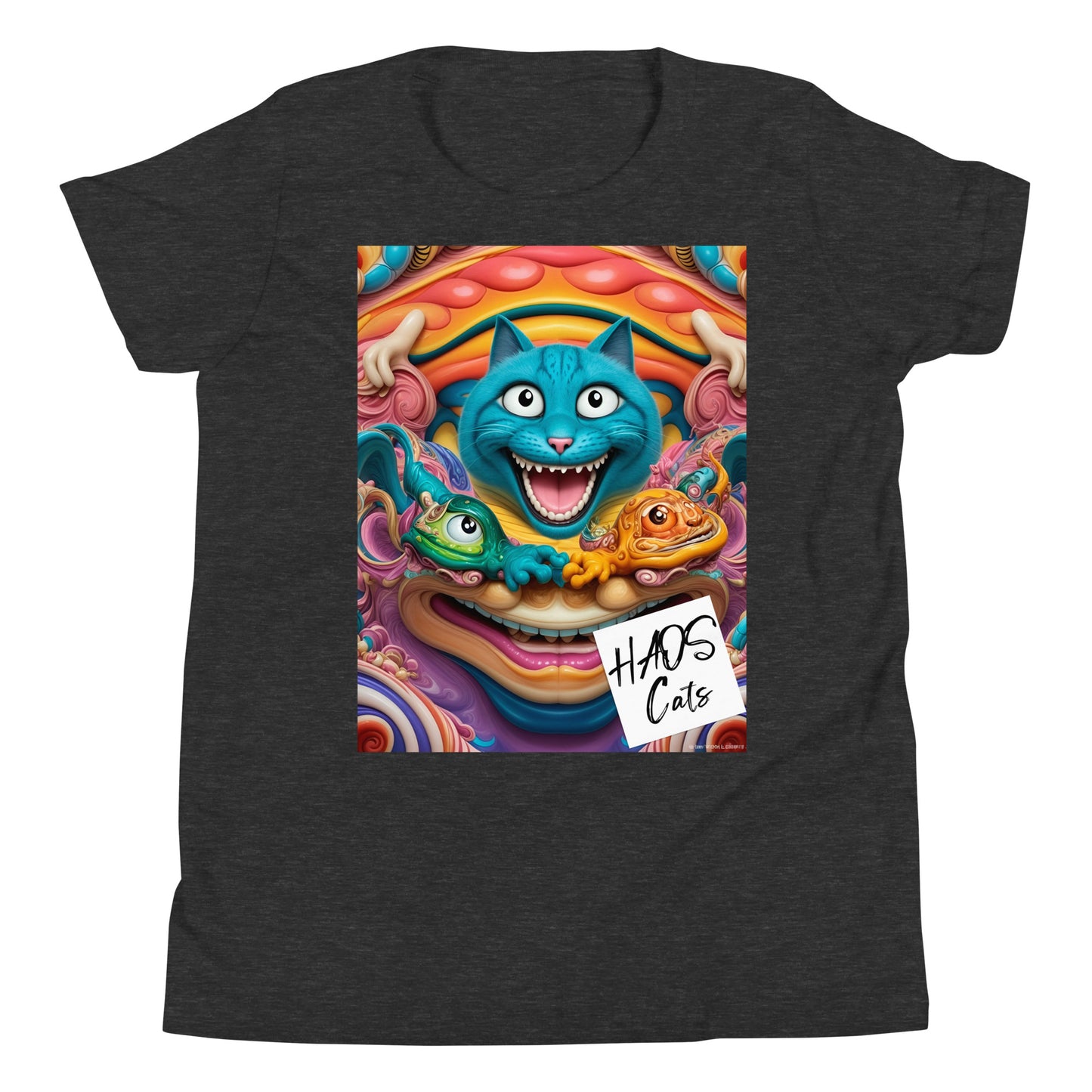 Youth Short Sleeve T-Shirt. Collection - HAOS Cats, Design - ANDRBEL STUDIO
