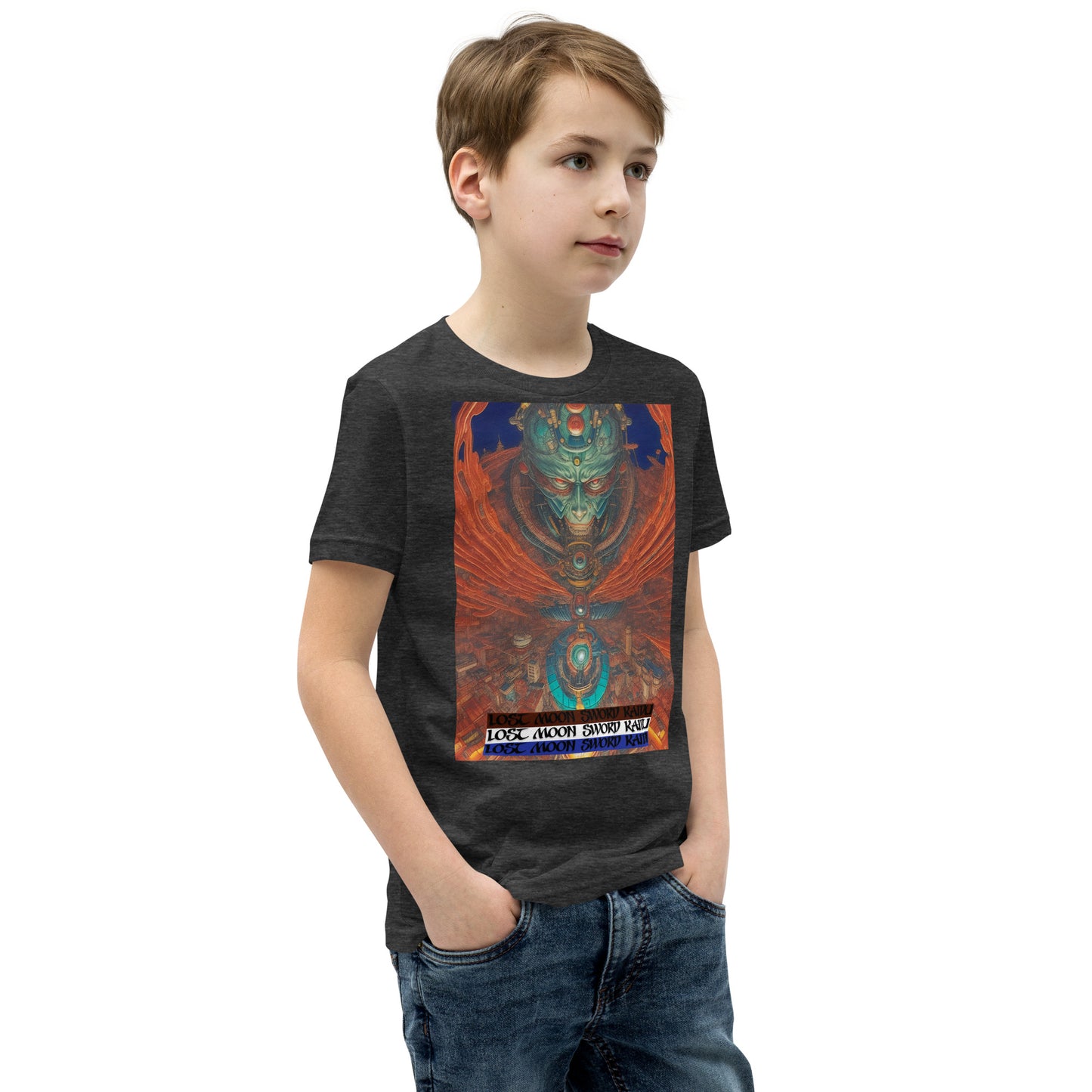 Youth Short Sleeve T-Shirt. Collection - Lost Moon Sword Kaidu, Design - ANDRBEL STUDIO