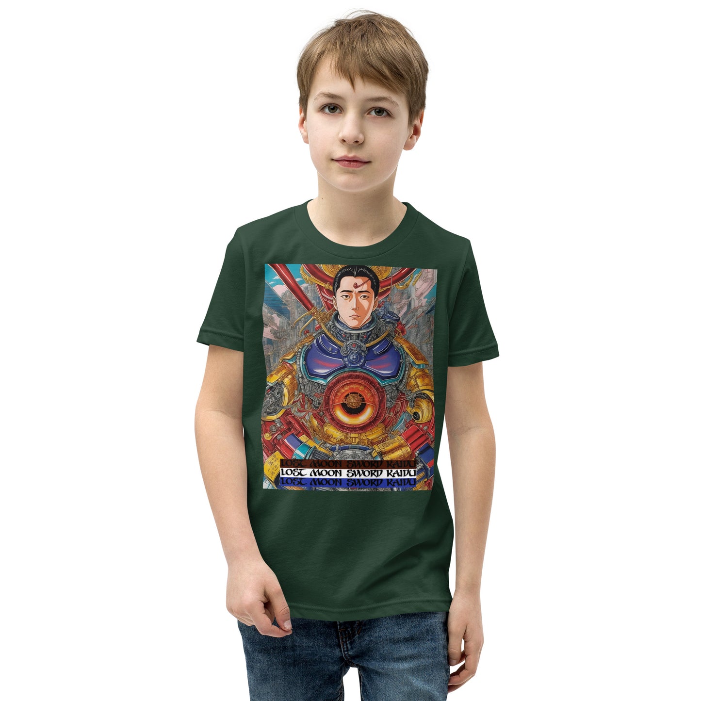 Youth Short Sleeve T-Shirt. Collection - Lost Moon Sword Kaidu, Design - ANDRBEL STUDIO