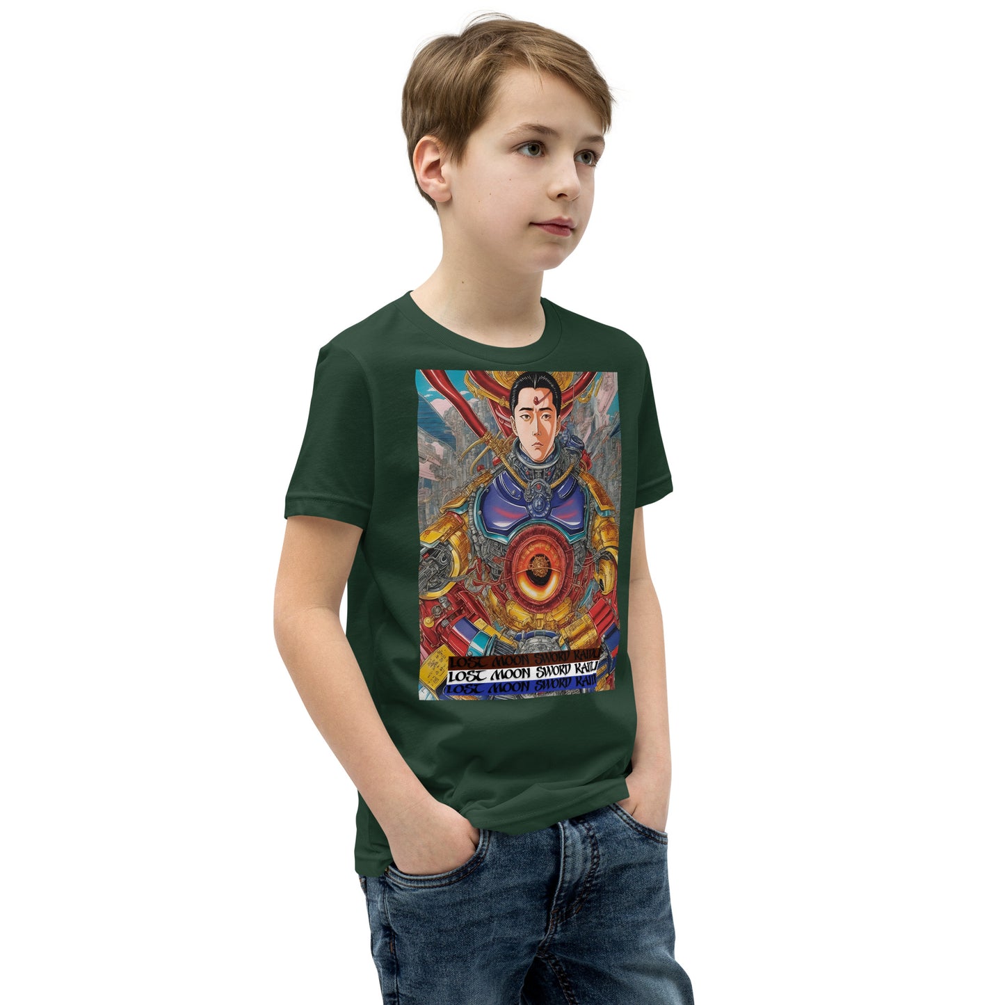Youth Short Sleeve T-Shirt. Collection - Lost Moon Sword Kaidu, Design - ANDRBEL STUDIO