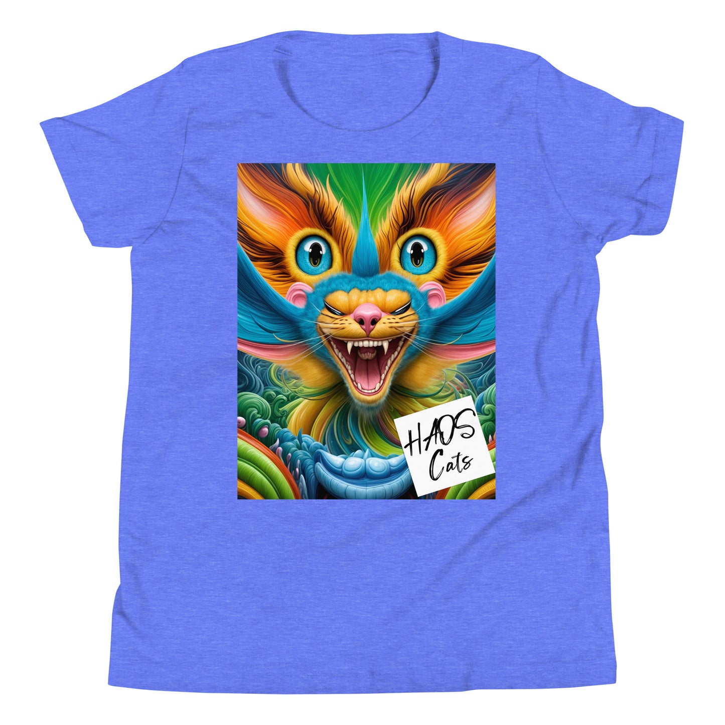 Youth Short Sleeve T-Shirt. Collection - HAOS Cats, Design - ANDRBEL STUDIO