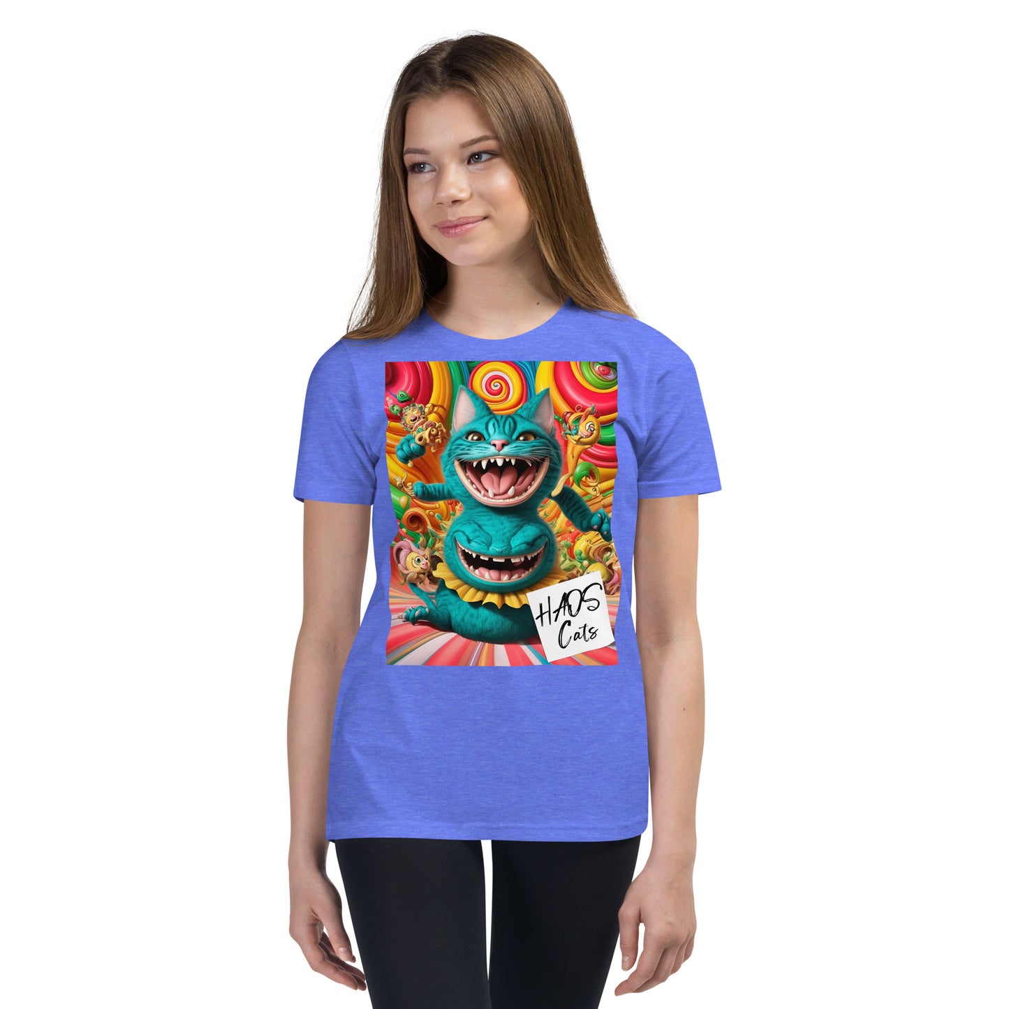 Youth Short Sleeve T-Shirt. Collection - HAOS Cats, Design - ANDRBEL STUDIO