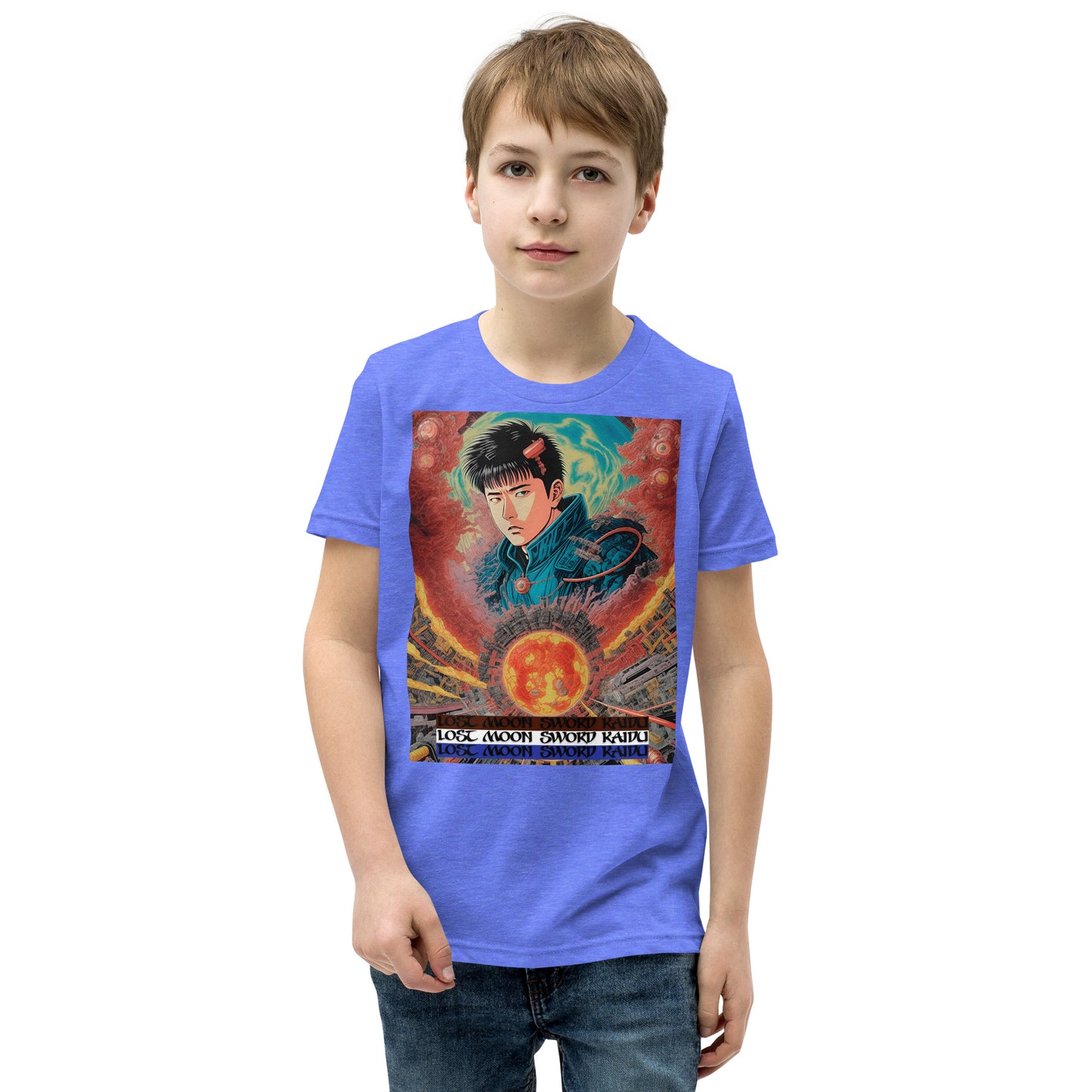 Youth Short Sleeve T-Shirt. Collection - Lost Moon Sword Kaidu, Design - ANDRBEL STUDIO