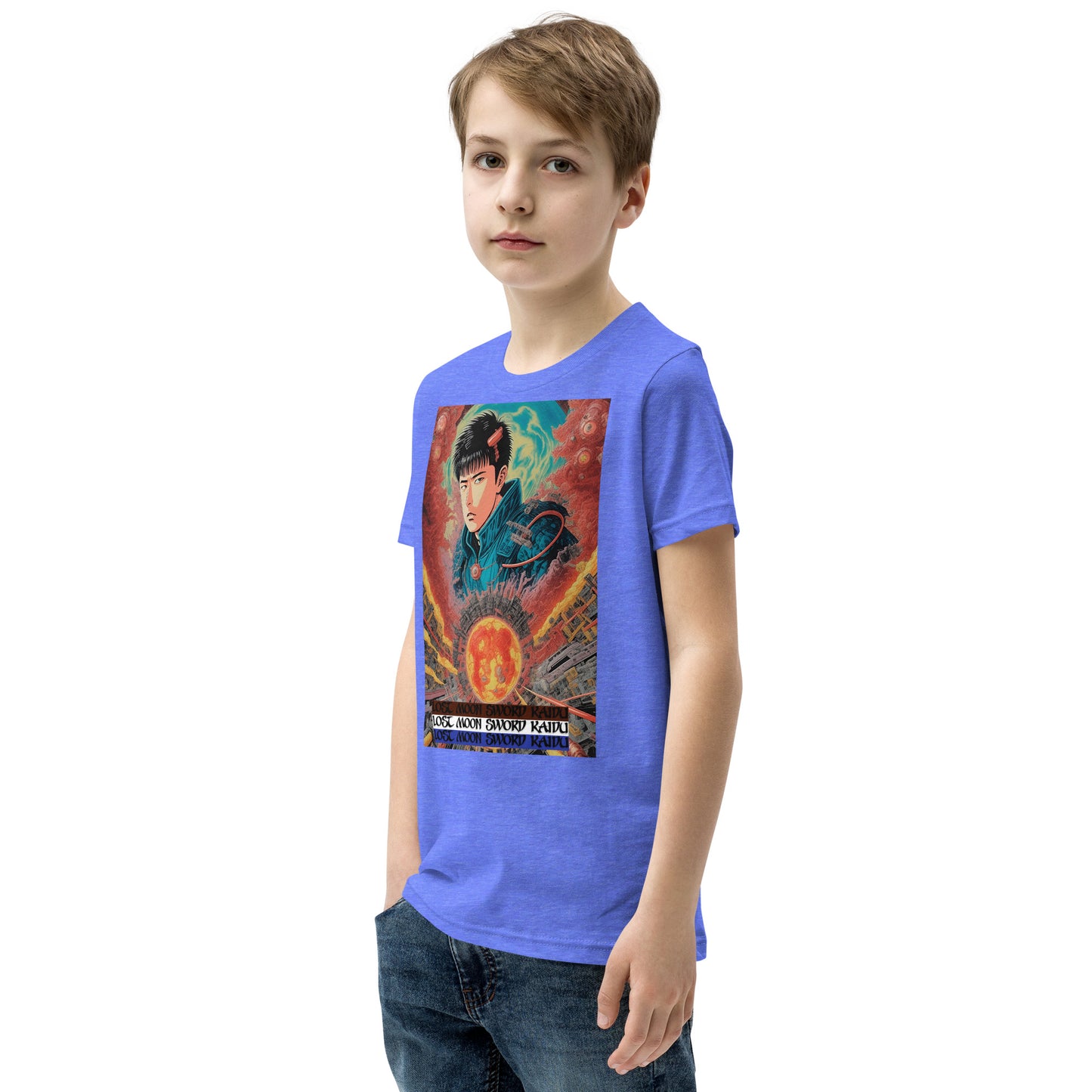 Youth Short Sleeve T-Shirt. Collection - Lost Moon Sword Kaidu, Design - ANDRBEL STUDIO
