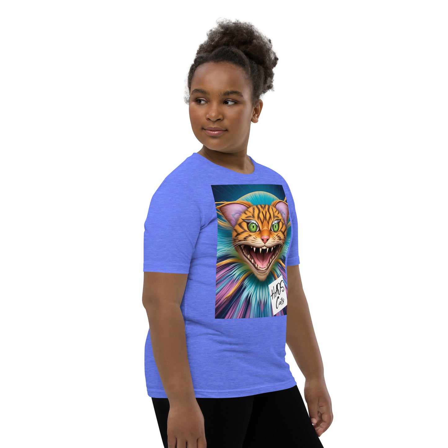 Youth Short Sleeve T-Shirt. Collection - HAOS Cats, Design - ANDRBEL STUDIO
