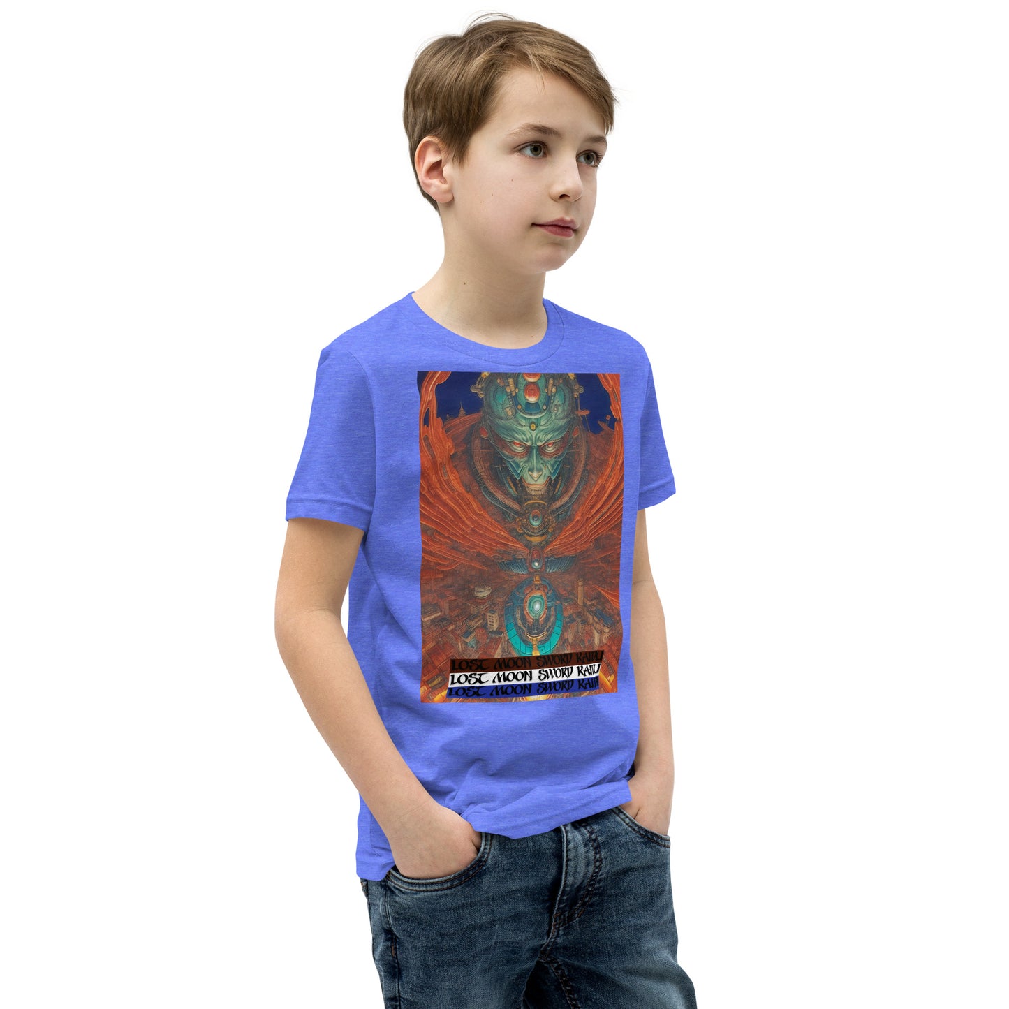 Youth Short Sleeve T-Shirt. Collection - Lost Moon Sword Kaidu, Design - ANDRBEL STUDIO