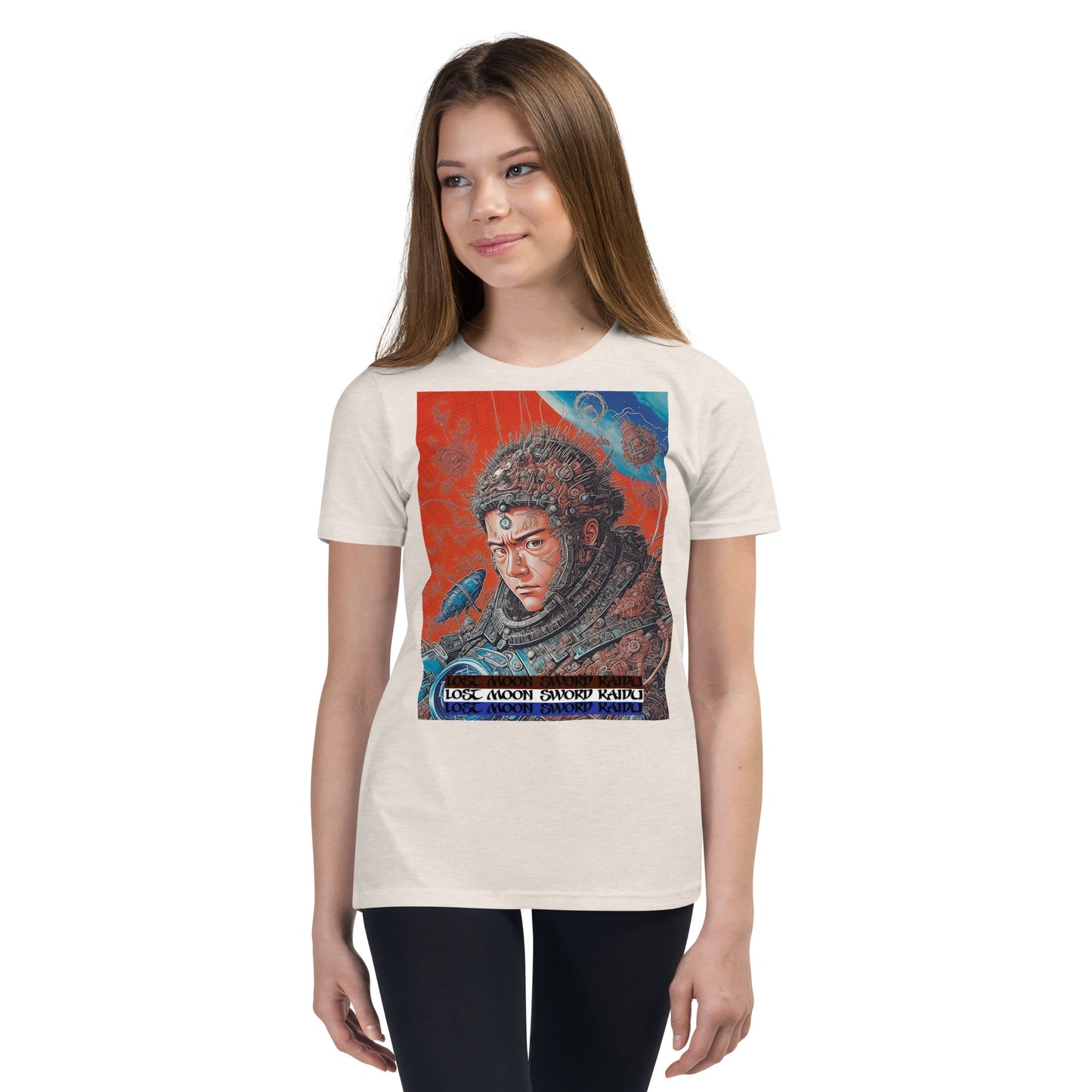 Youth Short Sleeve T-Shirt. Collection - Lost Moon Sword Kaidu, Design - ANDRBEL STUDIO