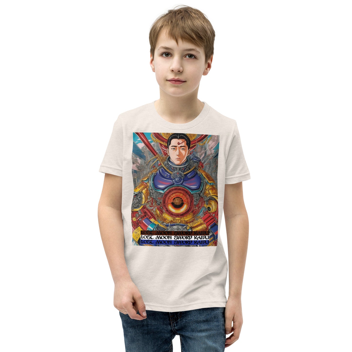Youth Short Sleeve T-Shirt. Collection - Lost Moon Sword Kaidu, Design - ANDRBEL STUDIO