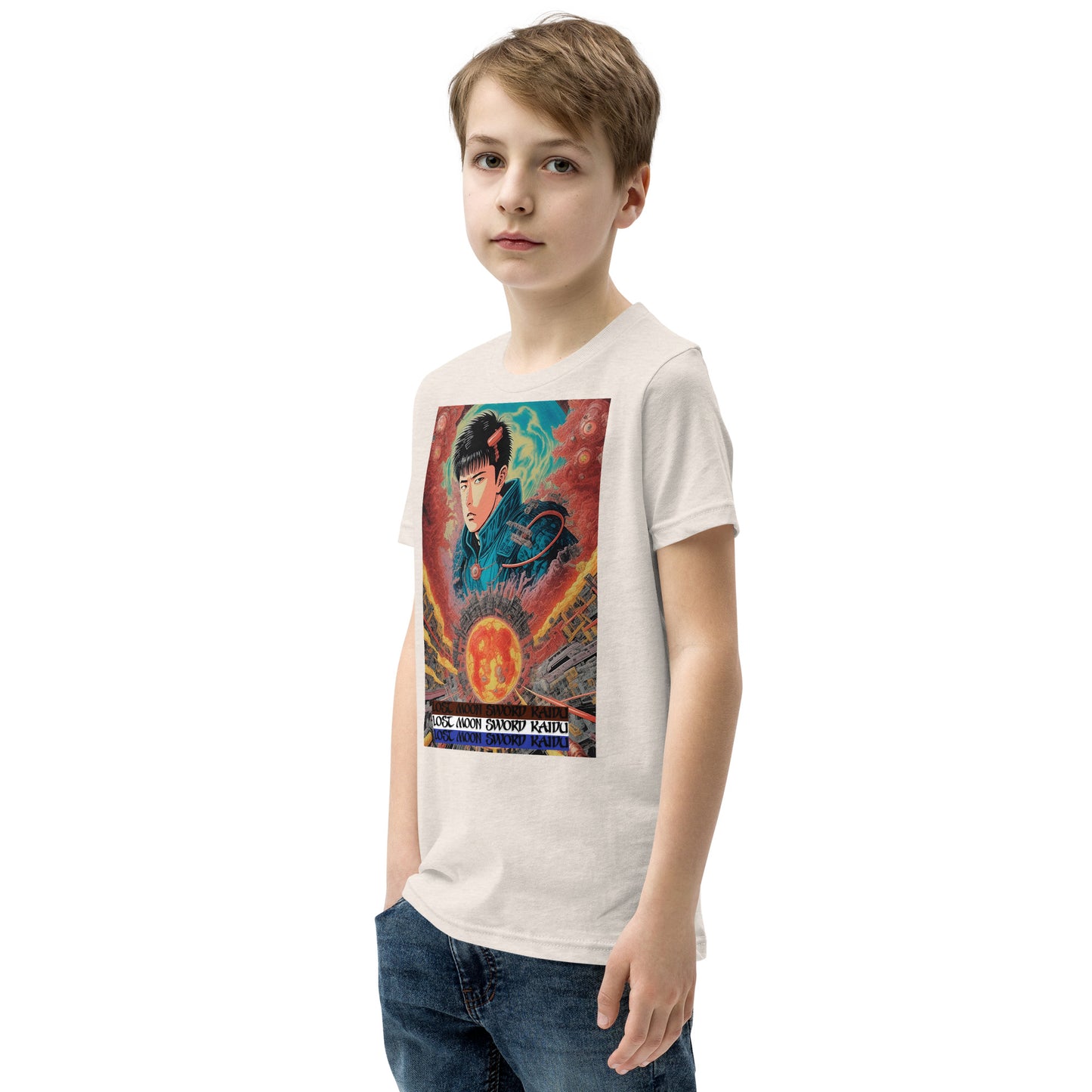 Youth Short Sleeve T-Shirt. Collection - Lost Moon Sword Kaidu, Design - ANDRBEL STUDIO