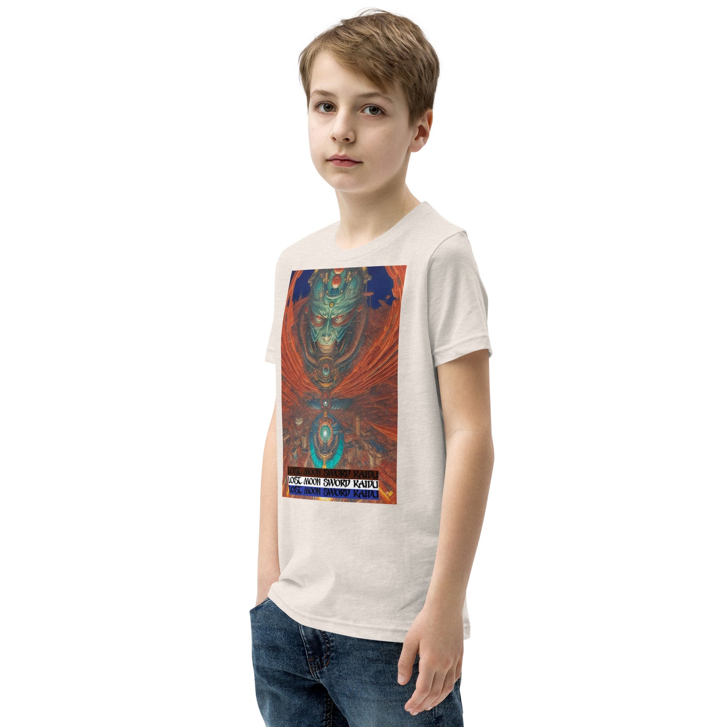 Youth Short Sleeve T-Shirt. Collection - Lost Moon Sword Kaidu, Design - ANDRBEL STUDIO