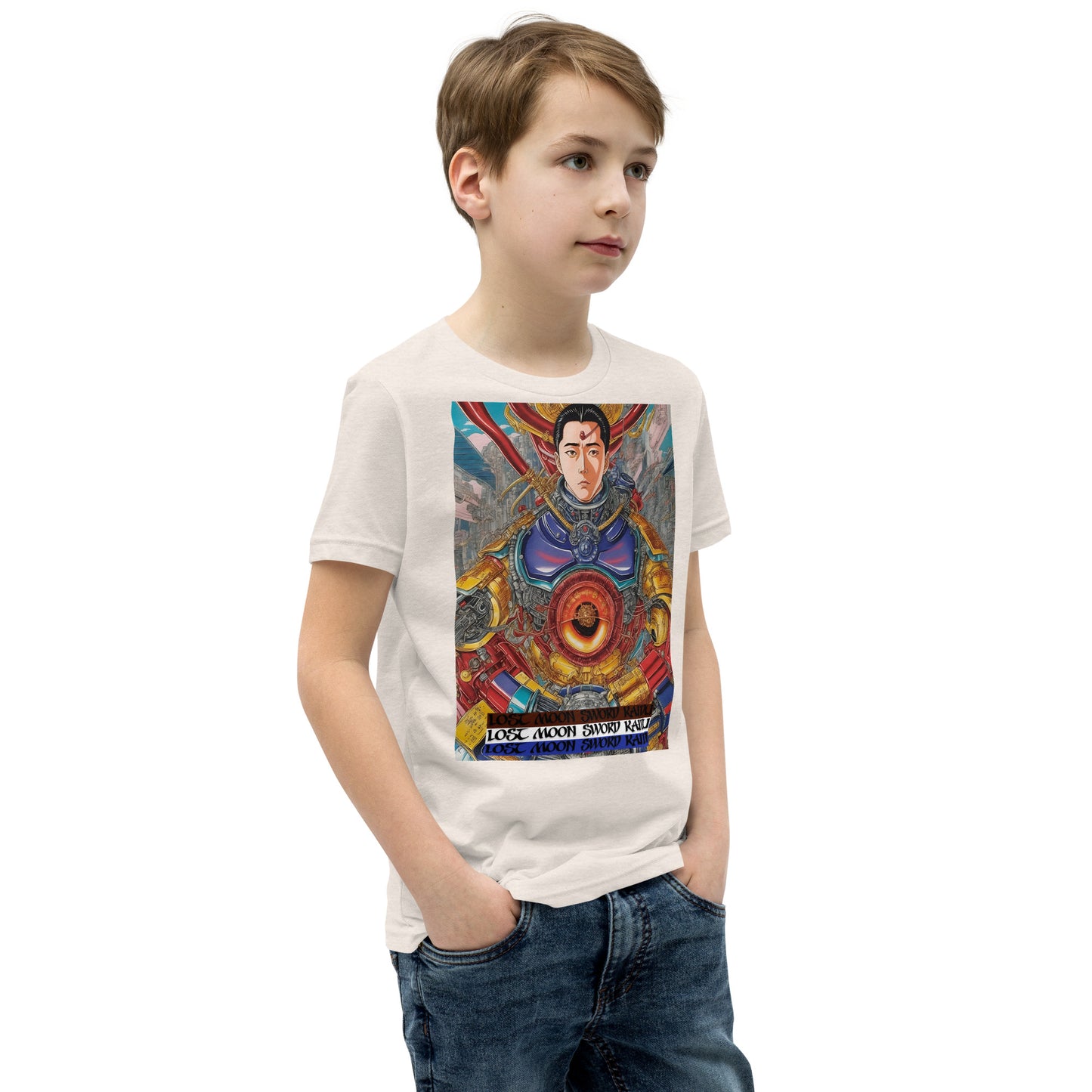 Youth Short Sleeve T-Shirt. Collection - Lost Moon Sword Kaidu, Design - ANDRBEL STUDIO