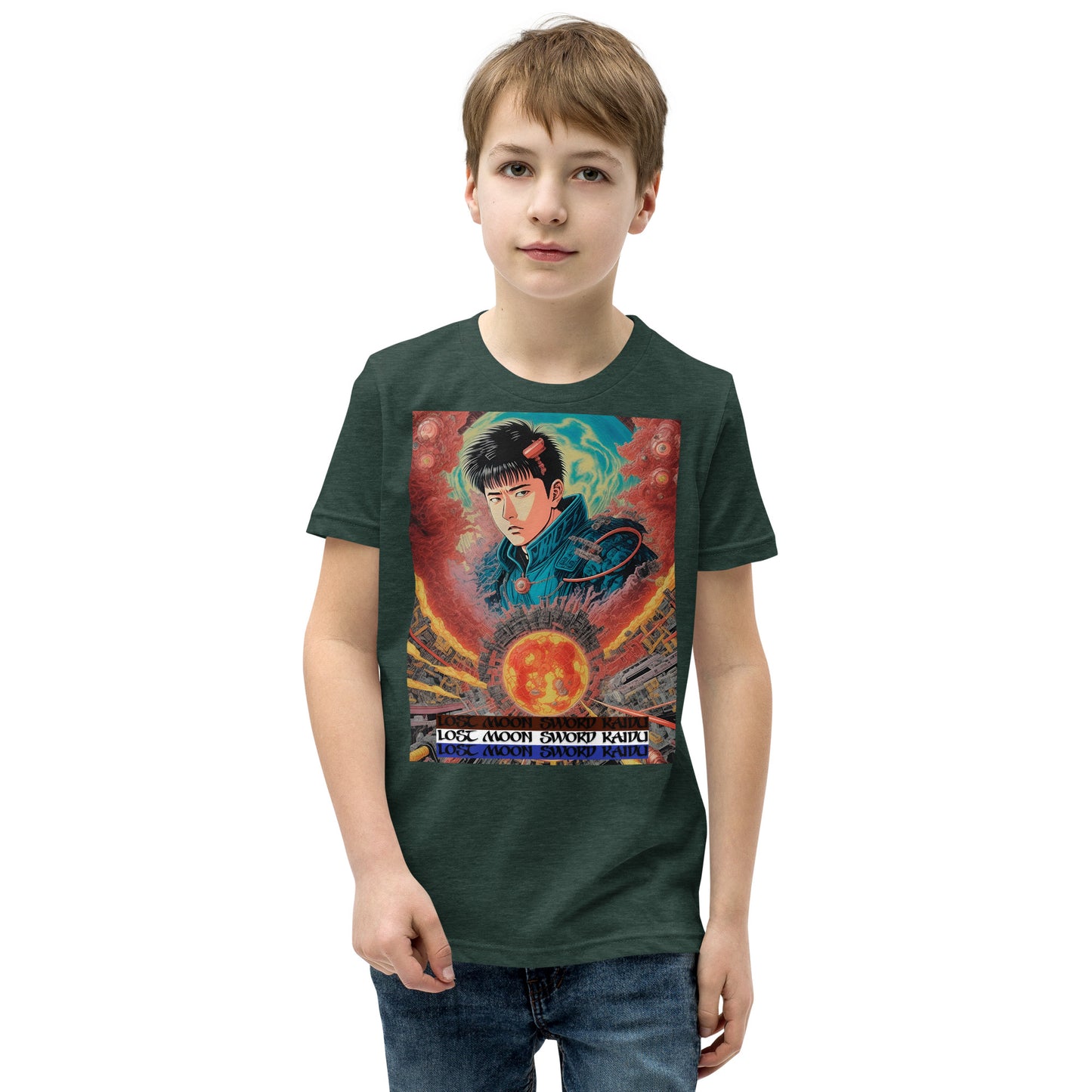 Youth Short Sleeve T-Shirt. Collection - Lost Moon Sword Kaidu, Design - ANDRBEL STUDIO