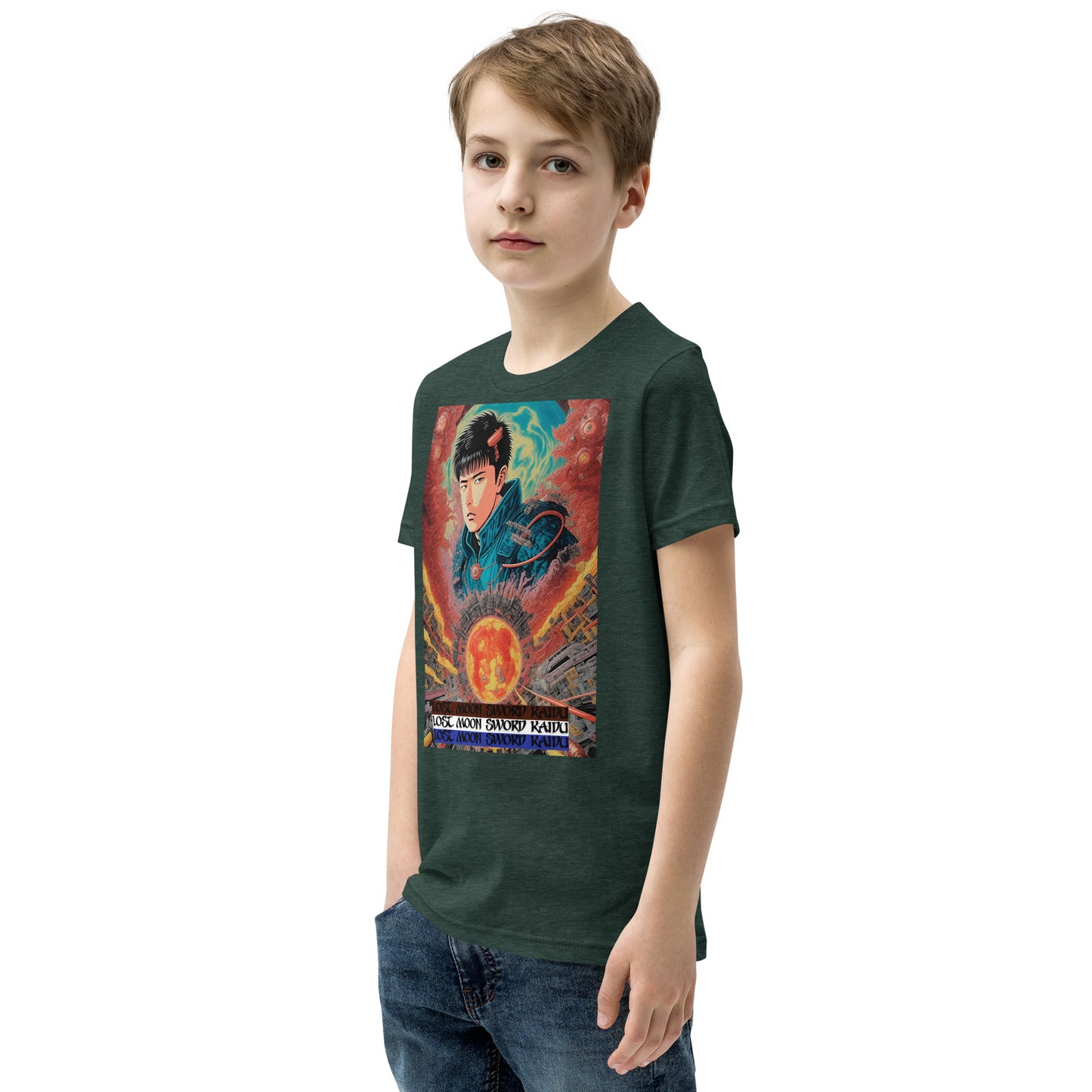 Youth Short Sleeve T-Shirt. Collection - Lost Moon Sword Kaidu, Design - ANDRBEL STUDIO