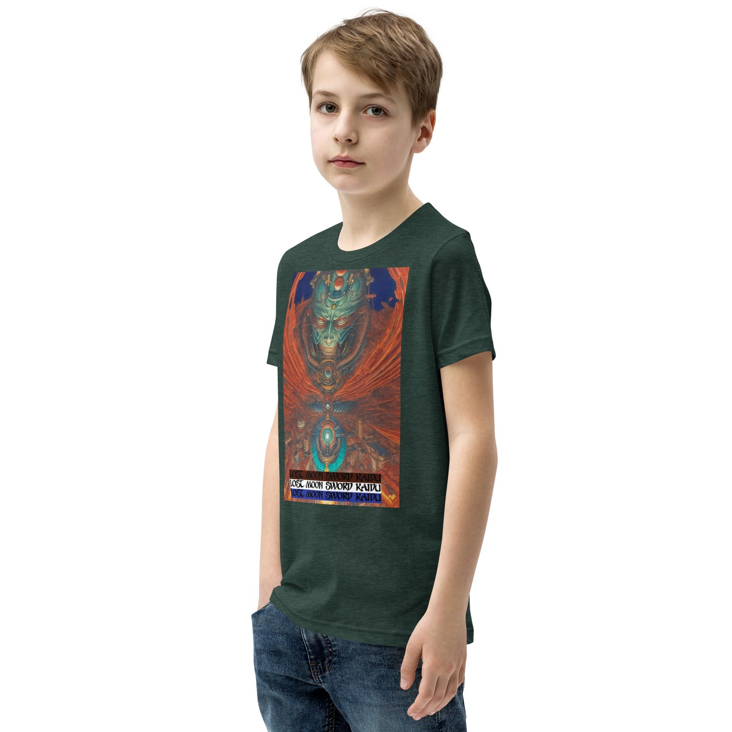 Youth Short Sleeve T-Shirt. Collection - Lost Moon Sword Kaidu, Design - ANDRBEL STUDIO