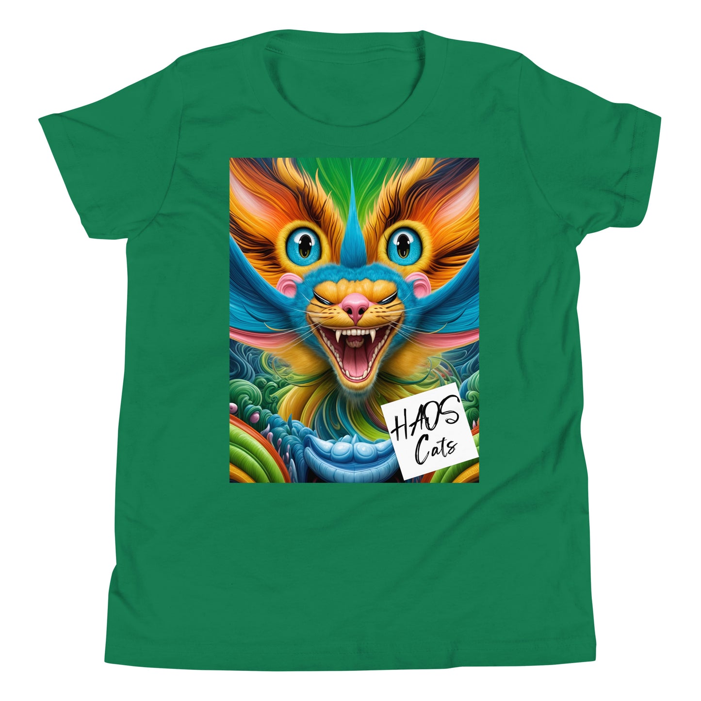 Youth Short Sleeve T-Shirt. Collection - HAOS Cats, Design - ANDRBEL STUDIO