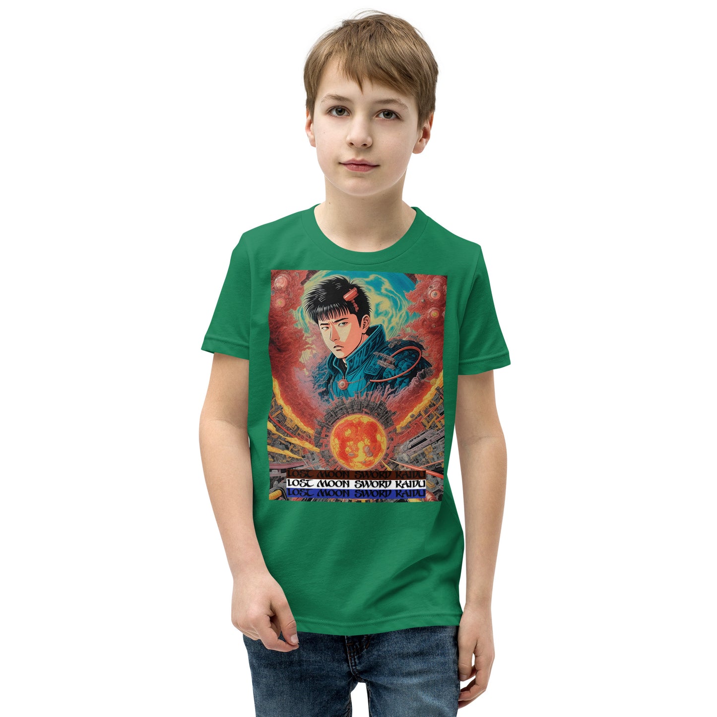 Youth Short Sleeve T-Shirt. Collection - Lost Moon Sword Kaidu, Design - ANDRBEL STUDIO
