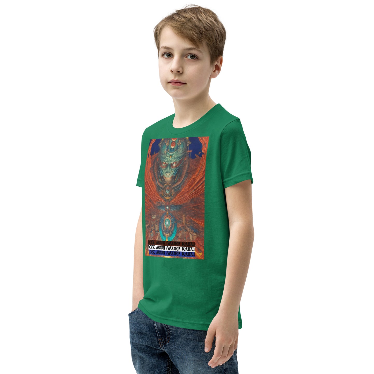 Youth Short Sleeve T-Shirt. Collection - Lost Moon Sword Kaidu, Design - ANDRBEL STUDIO