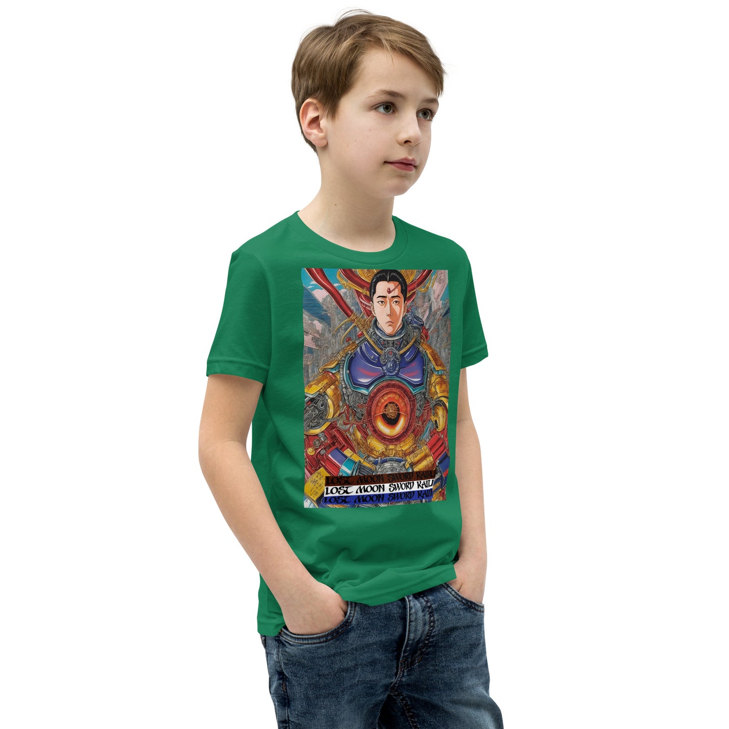 Youth Short Sleeve T-Shirt. Collection - Lost Moon Sword Kaidu, Design - ANDRBEL STUDIO