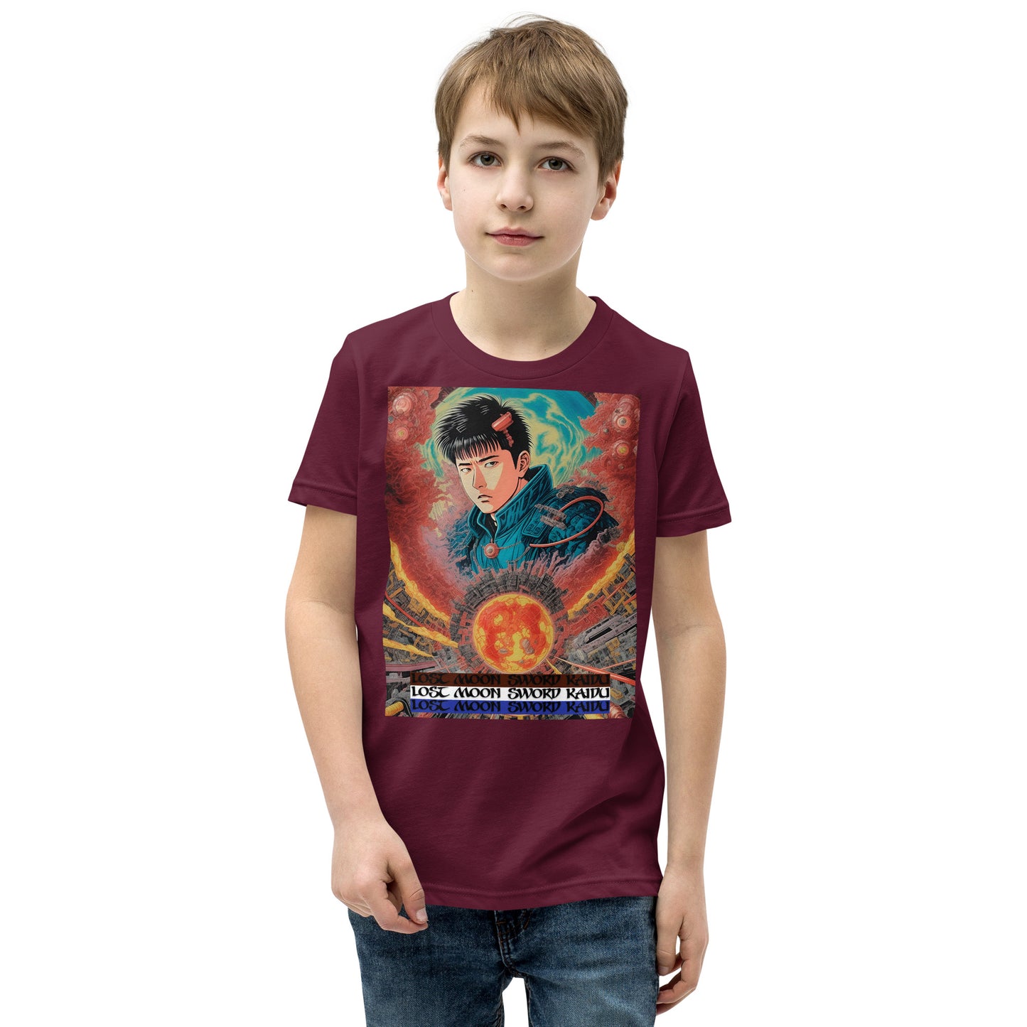 Youth Short Sleeve T-Shirt. Collection - Lost Moon Sword Kaidu, Design - ANDRBEL STUDIO