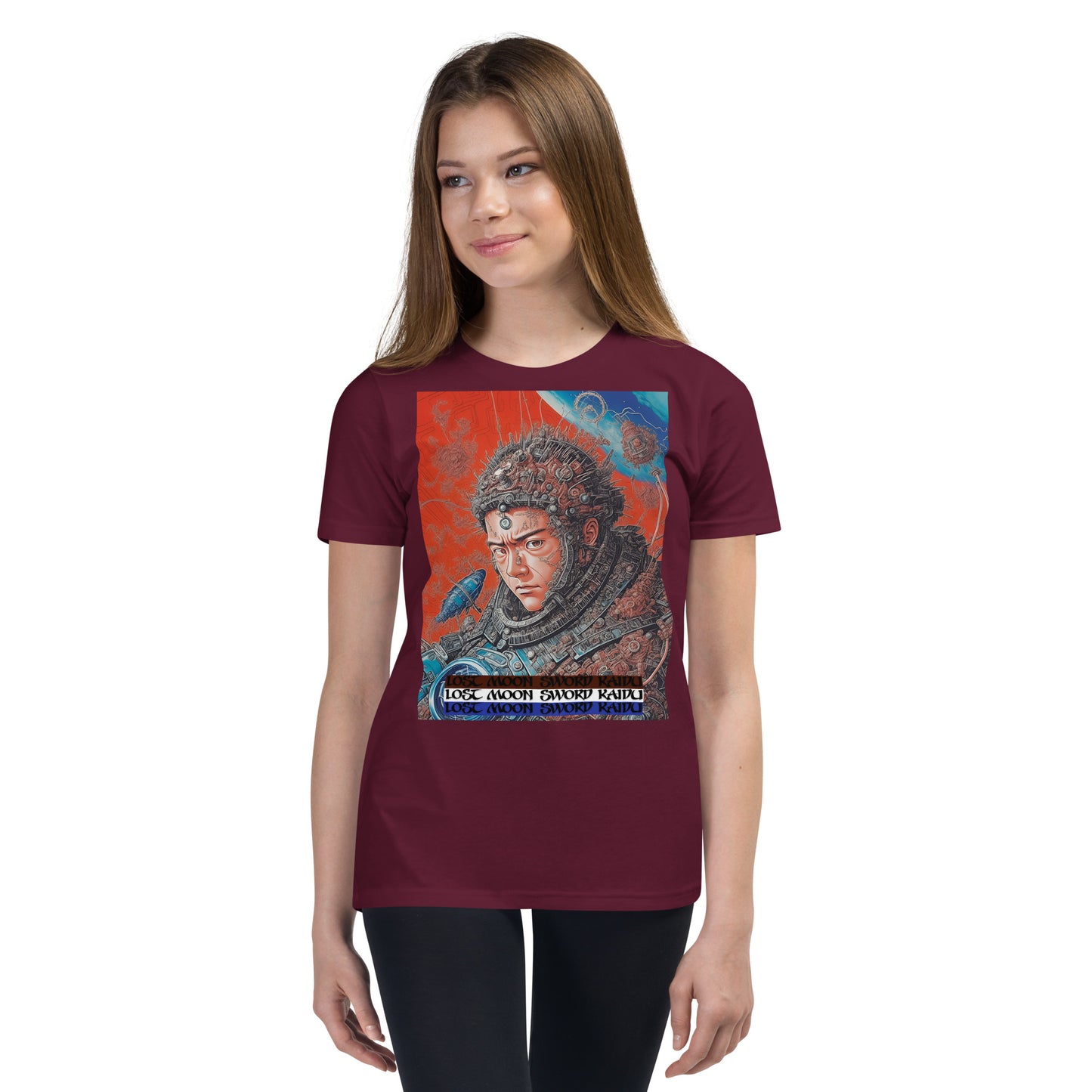 Youth Short Sleeve T-Shirt. Collection - Lost Moon Sword Kaidu, Design - ANDRBEL STUDIO