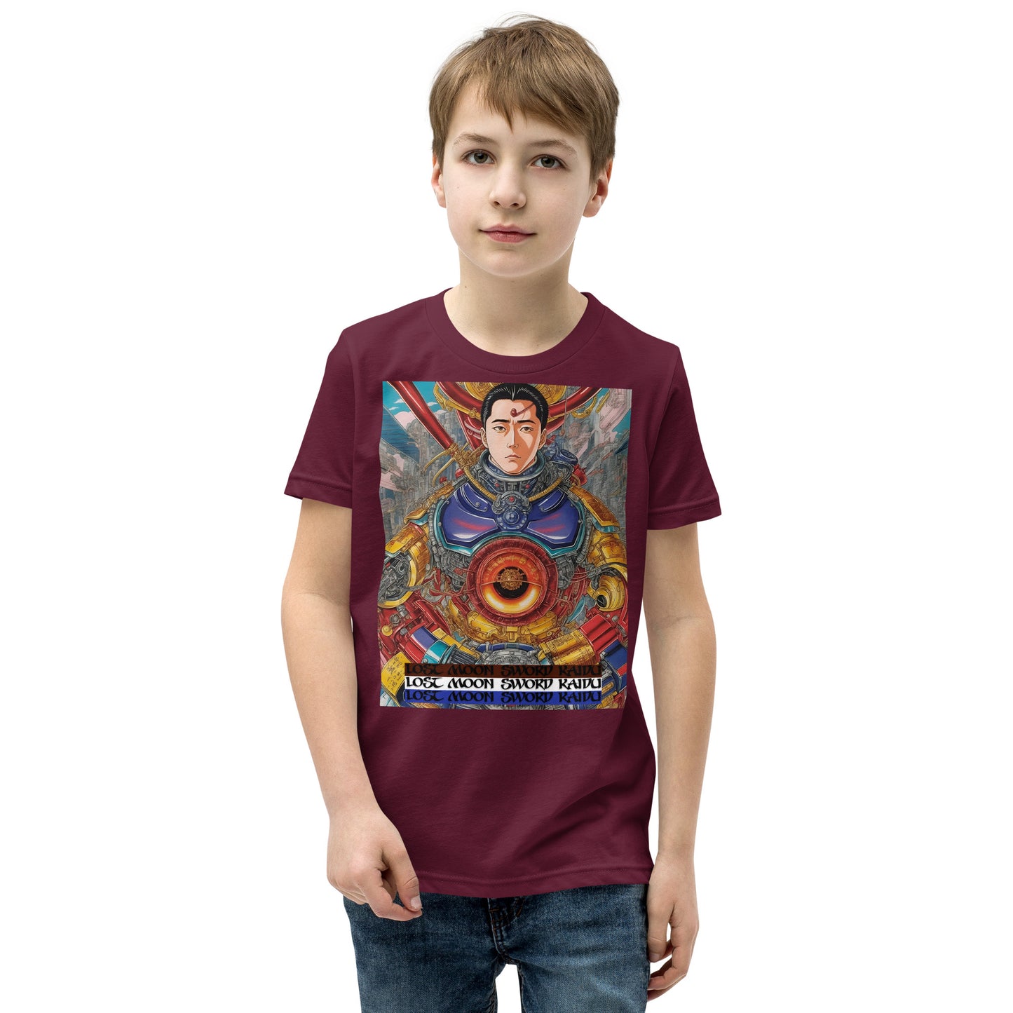 Youth Short Sleeve T-Shirt. Collection - Lost Moon Sword Kaidu, Design - ANDRBEL STUDIO