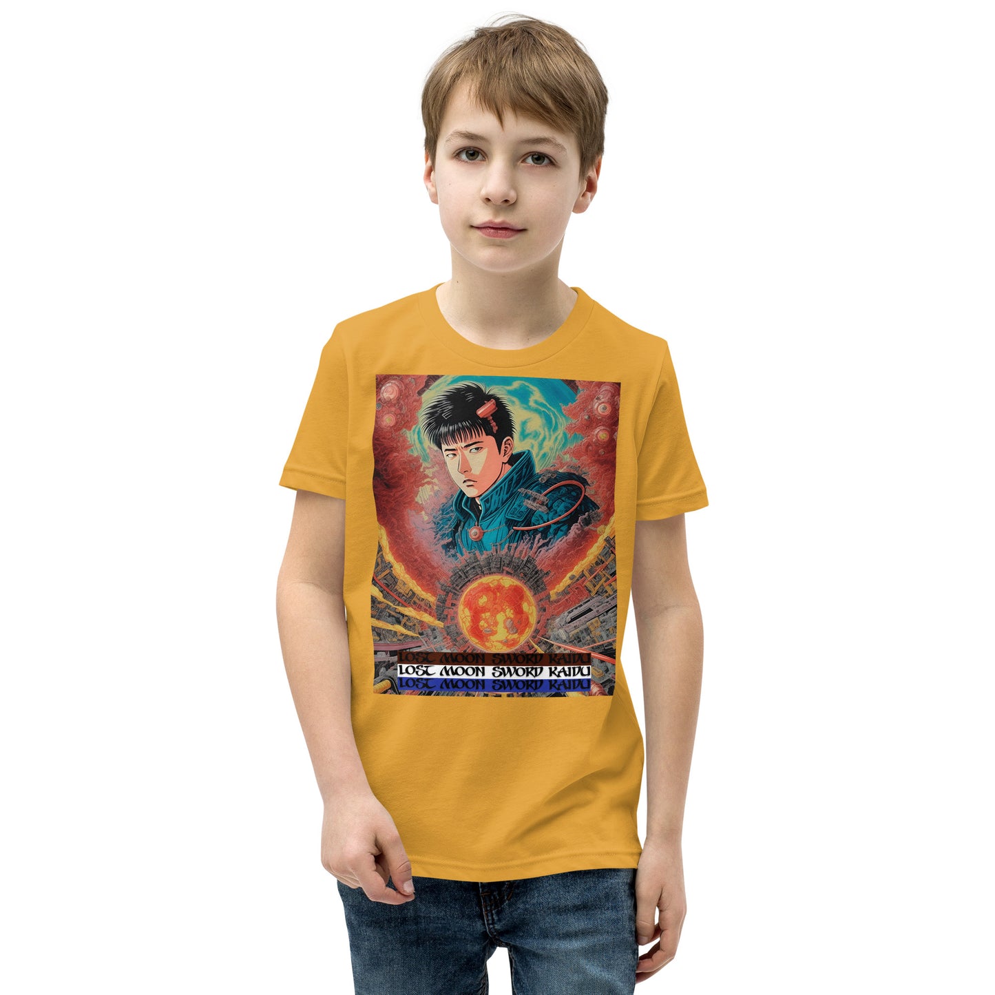 Youth Short Sleeve T-Shirt. Collection - Lost Moon Sword Kaidu, Design - ANDRBEL STUDIO