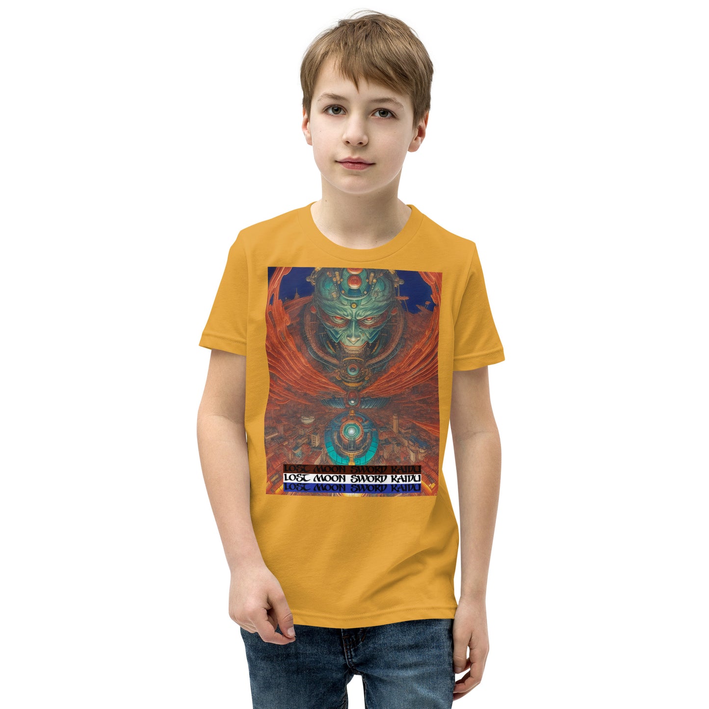 Youth Short Sleeve T-Shirt. Collection - Lost Moon Sword Kaidu, Design - ANDRBEL STUDIO