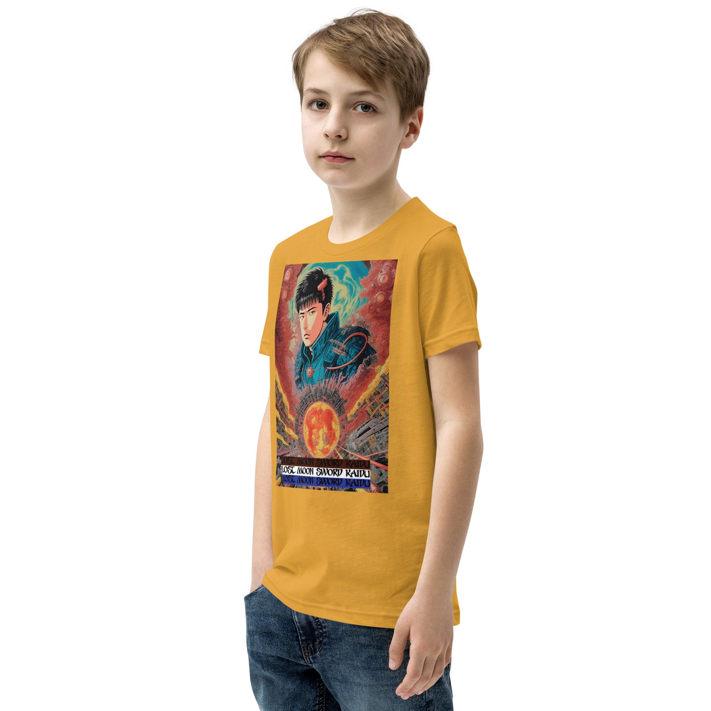 Youth Short Sleeve T-Shirt. Collection - Lost Moon Sword Kaidu, Design - ANDRBEL STUDIO