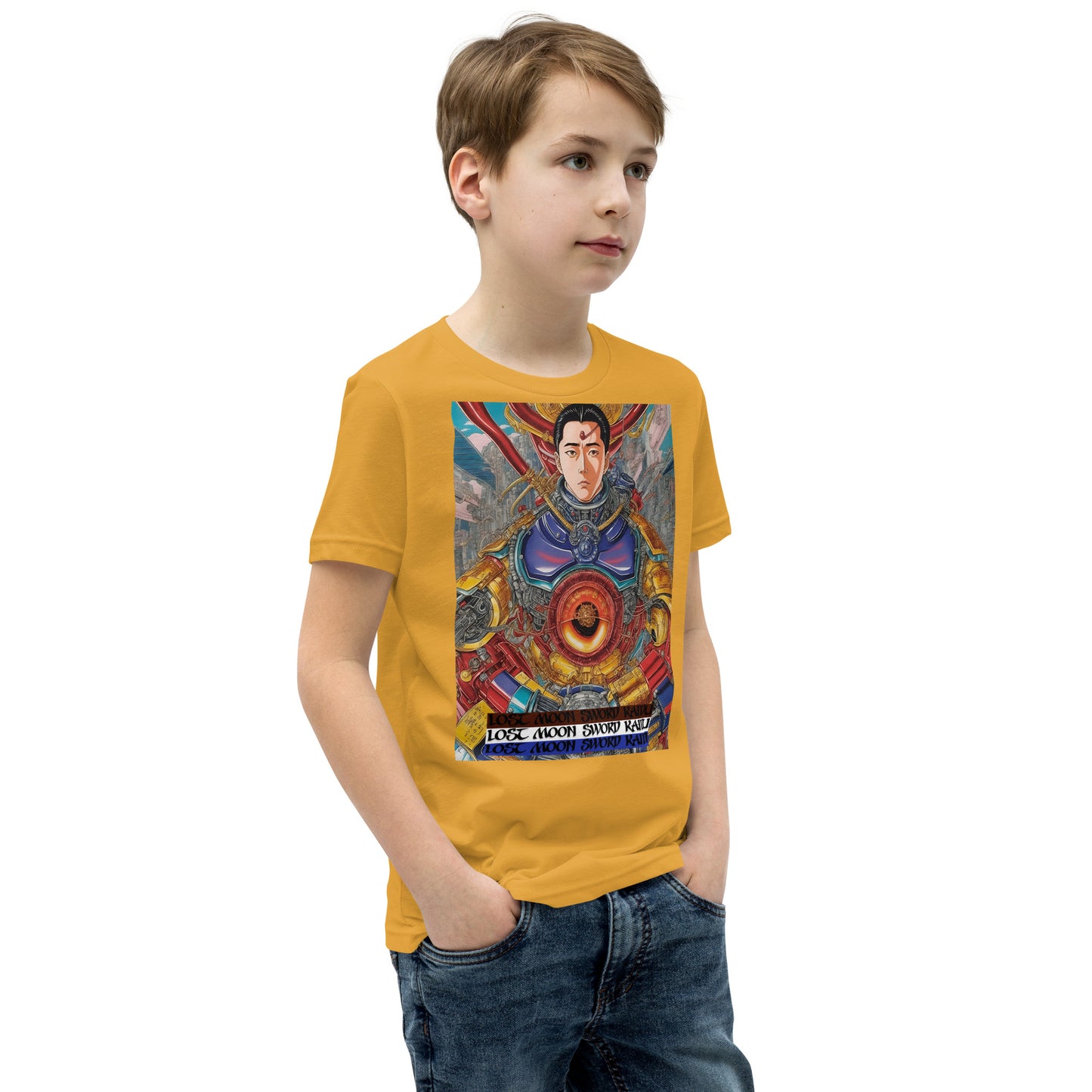 Youth Short Sleeve T-Shirt. Collection - Lost Moon Sword Kaidu, Design - ANDRBEL STUDIO