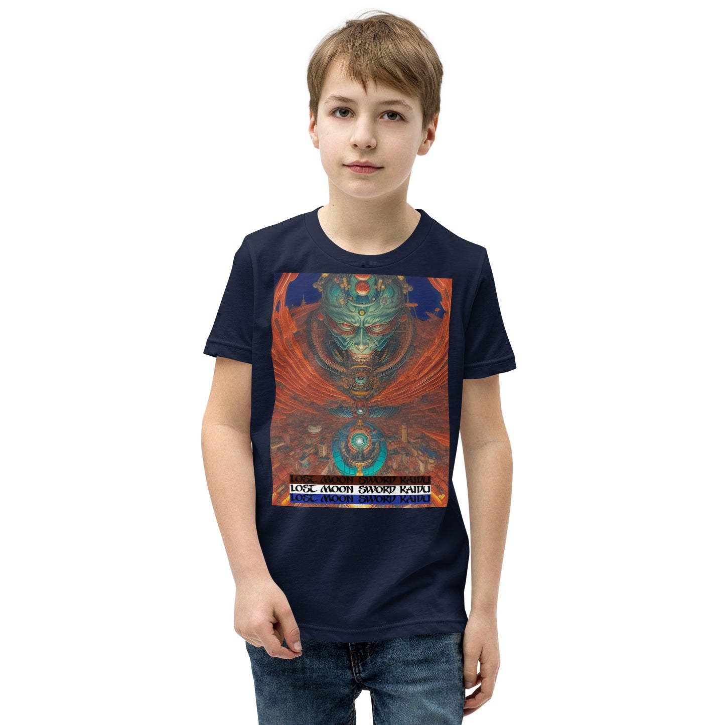 Youth Short Sleeve T-Shirt. Collection - Lost Moon Sword Kaidu, Design - ANDRBEL STUDIO