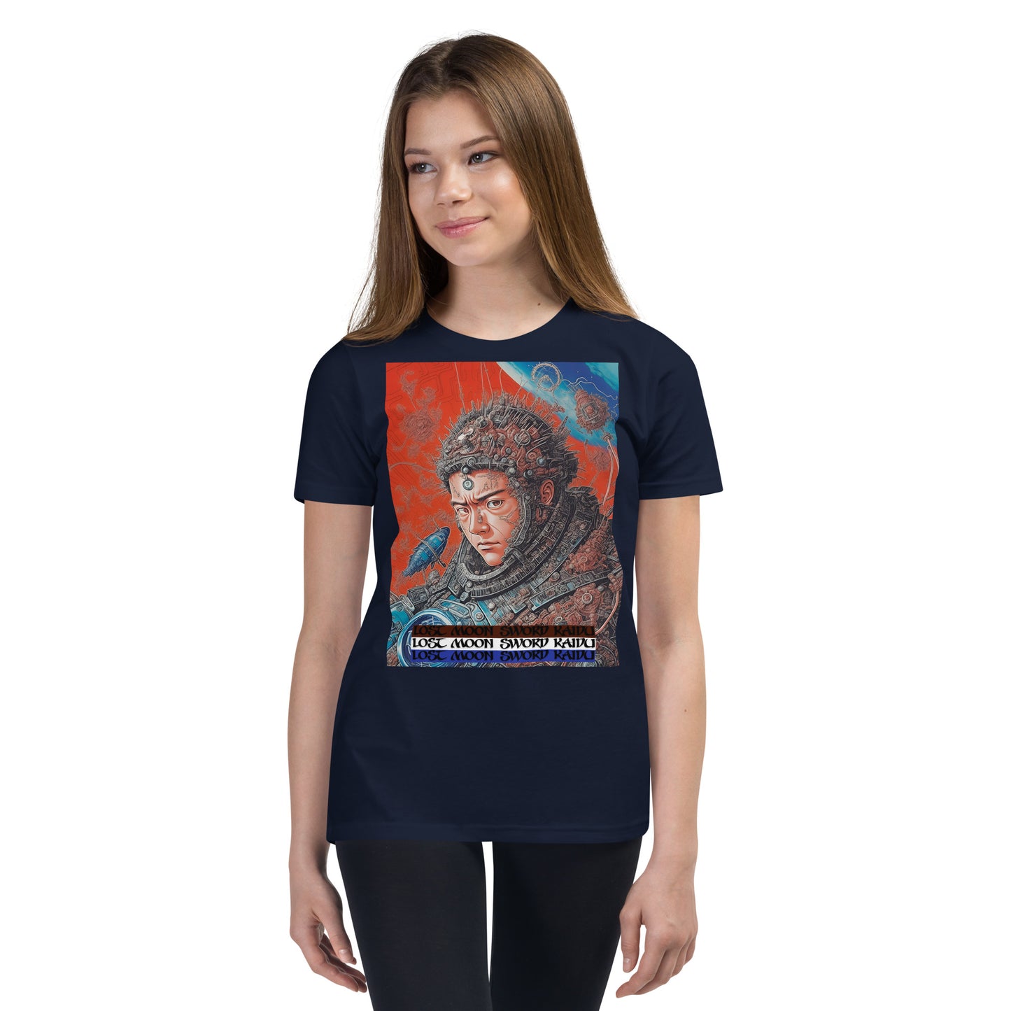 Youth Short Sleeve T-Shirt. Collection - Lost Moon Sword Kaidu, Design - ANDRBEL STUDIO