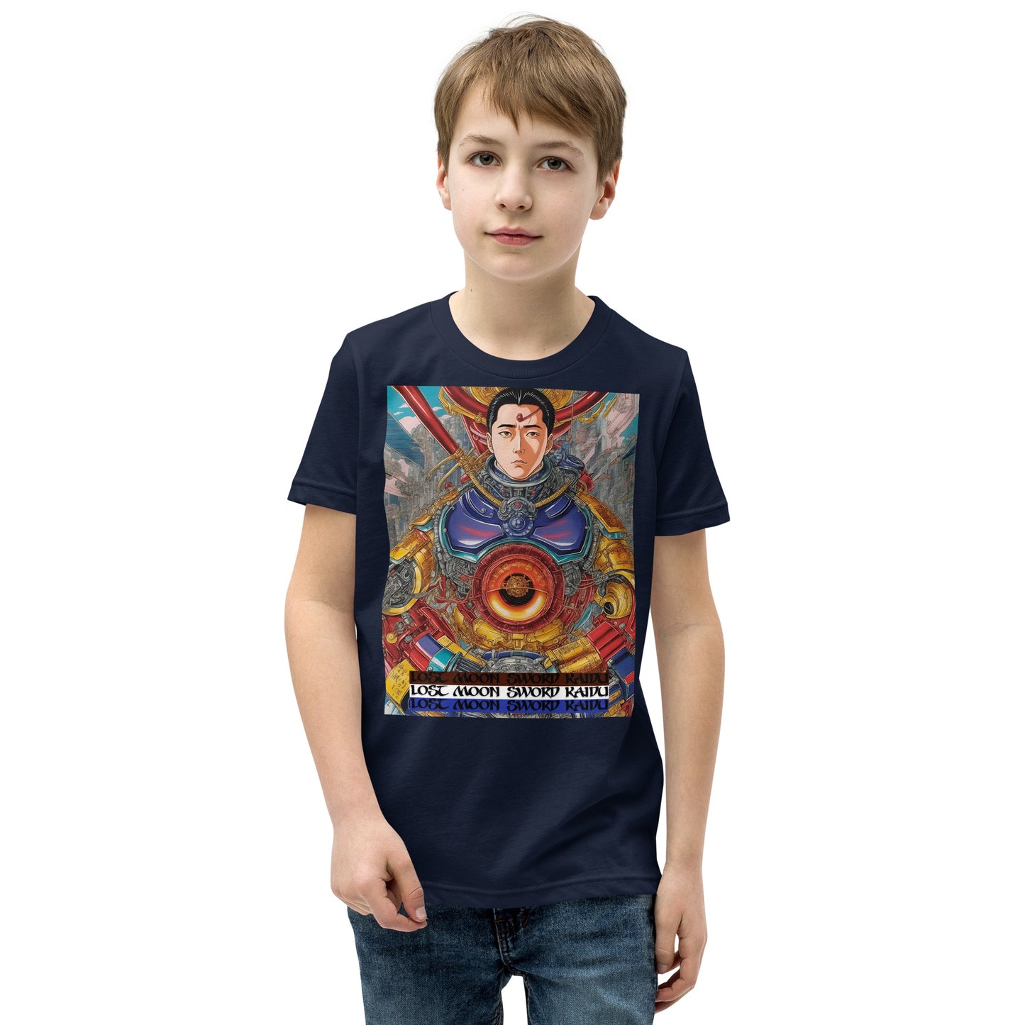 Youth Short Sleeve T-Shirt. Collection - Lost Moon Sword Kaidu, Design - ANDRBEL STUDIO