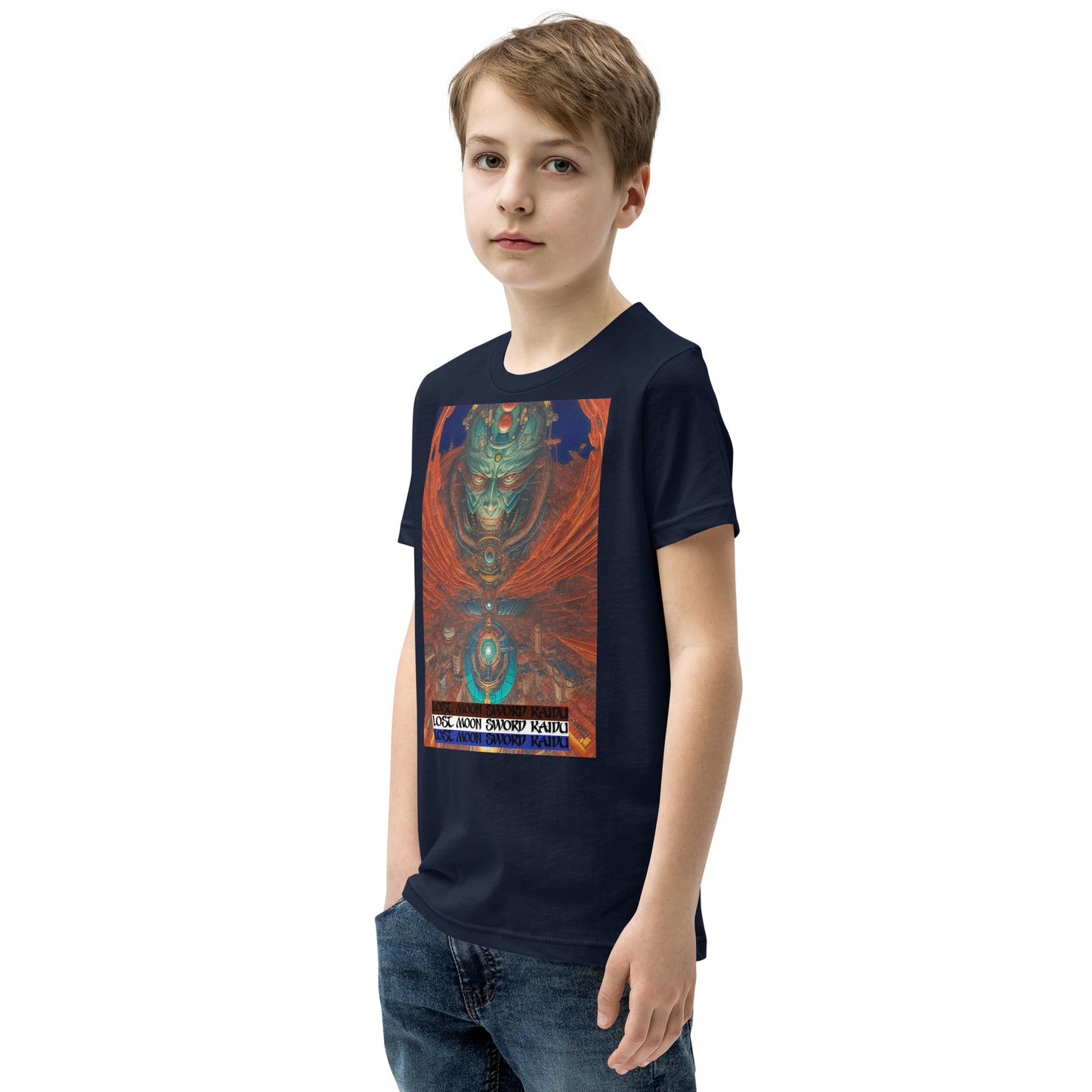 Youth Short Sleeve T-Shirt. Collection - Lost Moon Sword Kaidu, Design - ANDRBEL STUDIO
