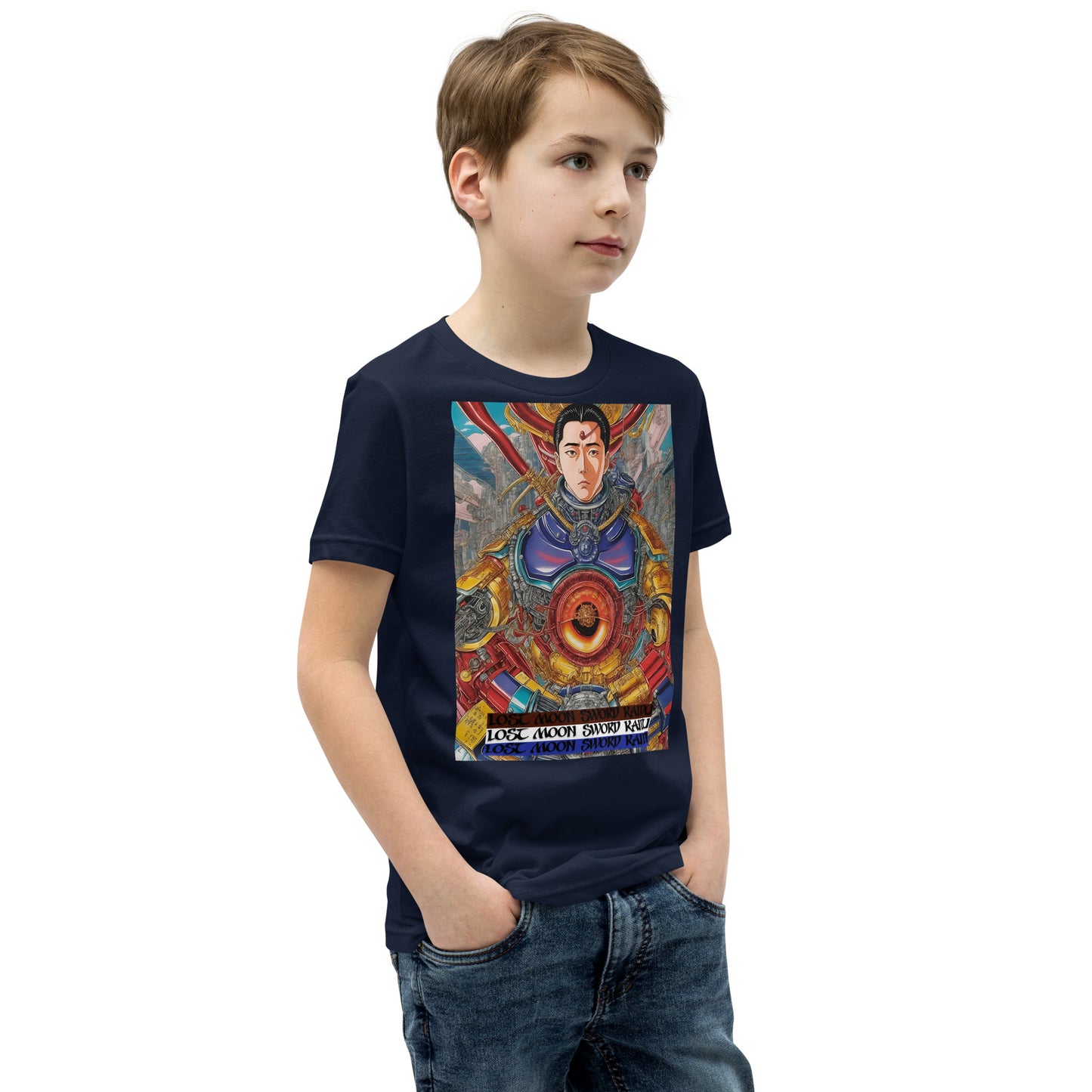 Youth Short Sleeve T-Shirt. Collection - Lost Moon Sword Kaidu, Design - ANDRBEL STUDIO