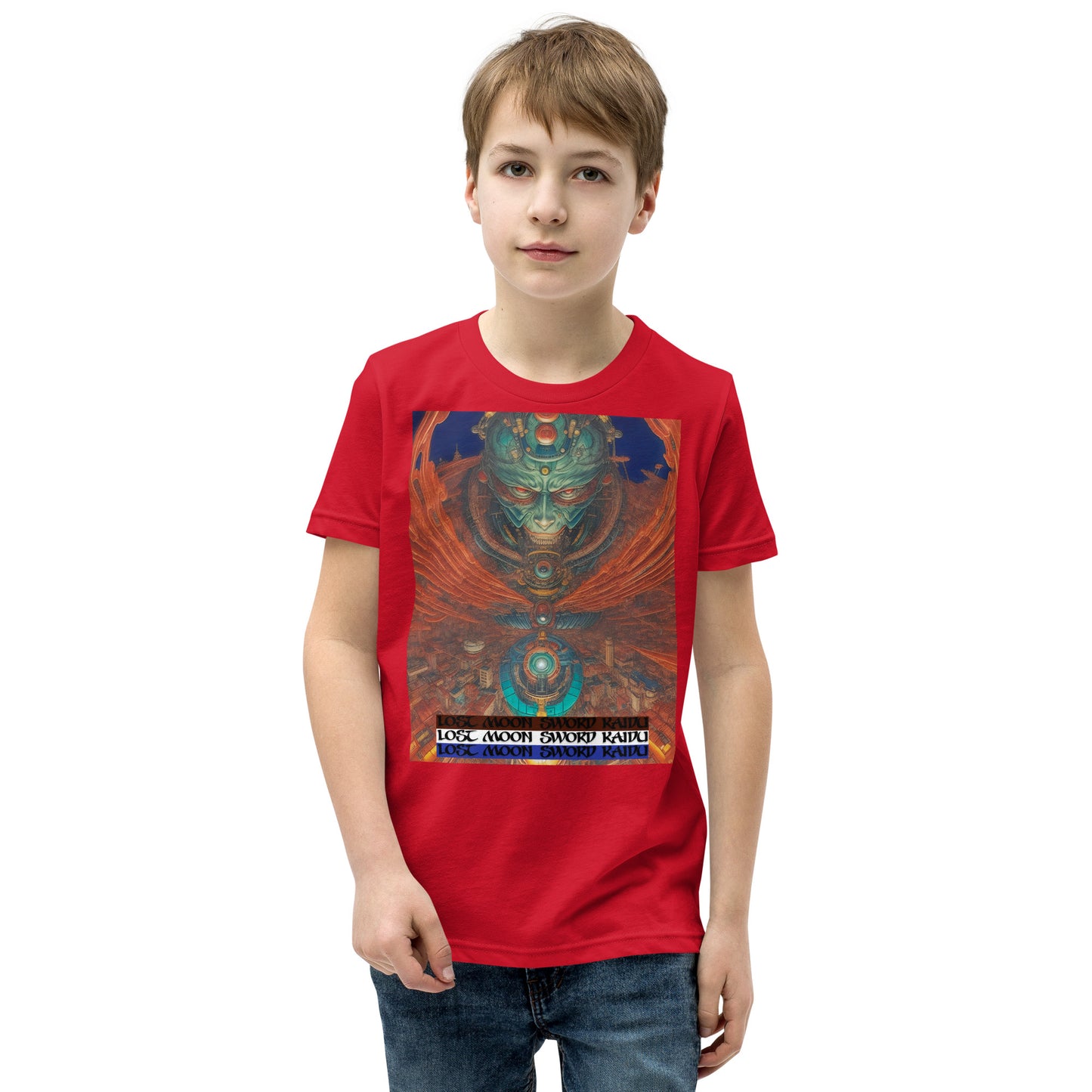Youth Short Sleeve T-Shirt. Collection - Lost Moon Sword Kaidu, Design - ANDRBEL STUDIO
