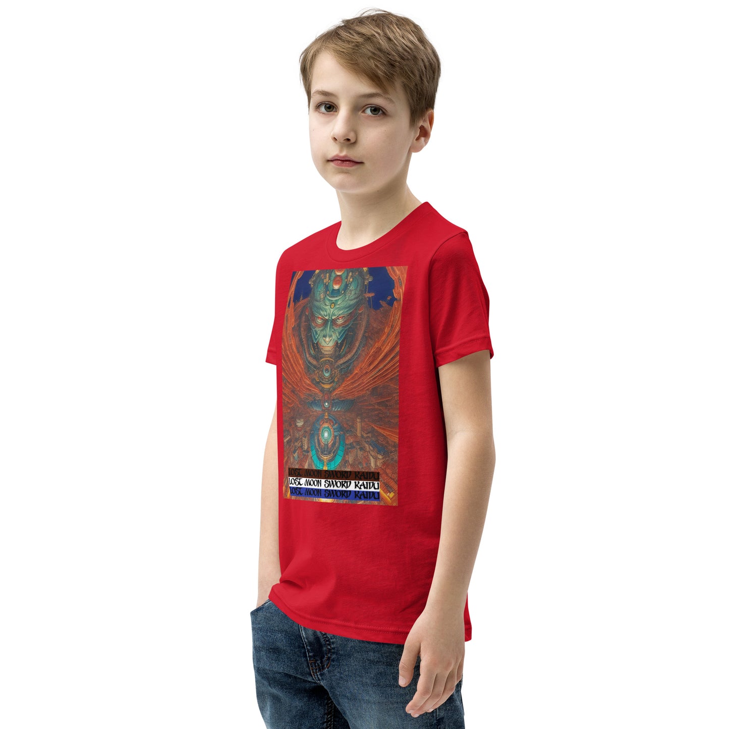 Youth Short Sleeve T-Shirt. Collection - Lost Moon Sword Kaidu, Design - ANDRBEL STUDIO
