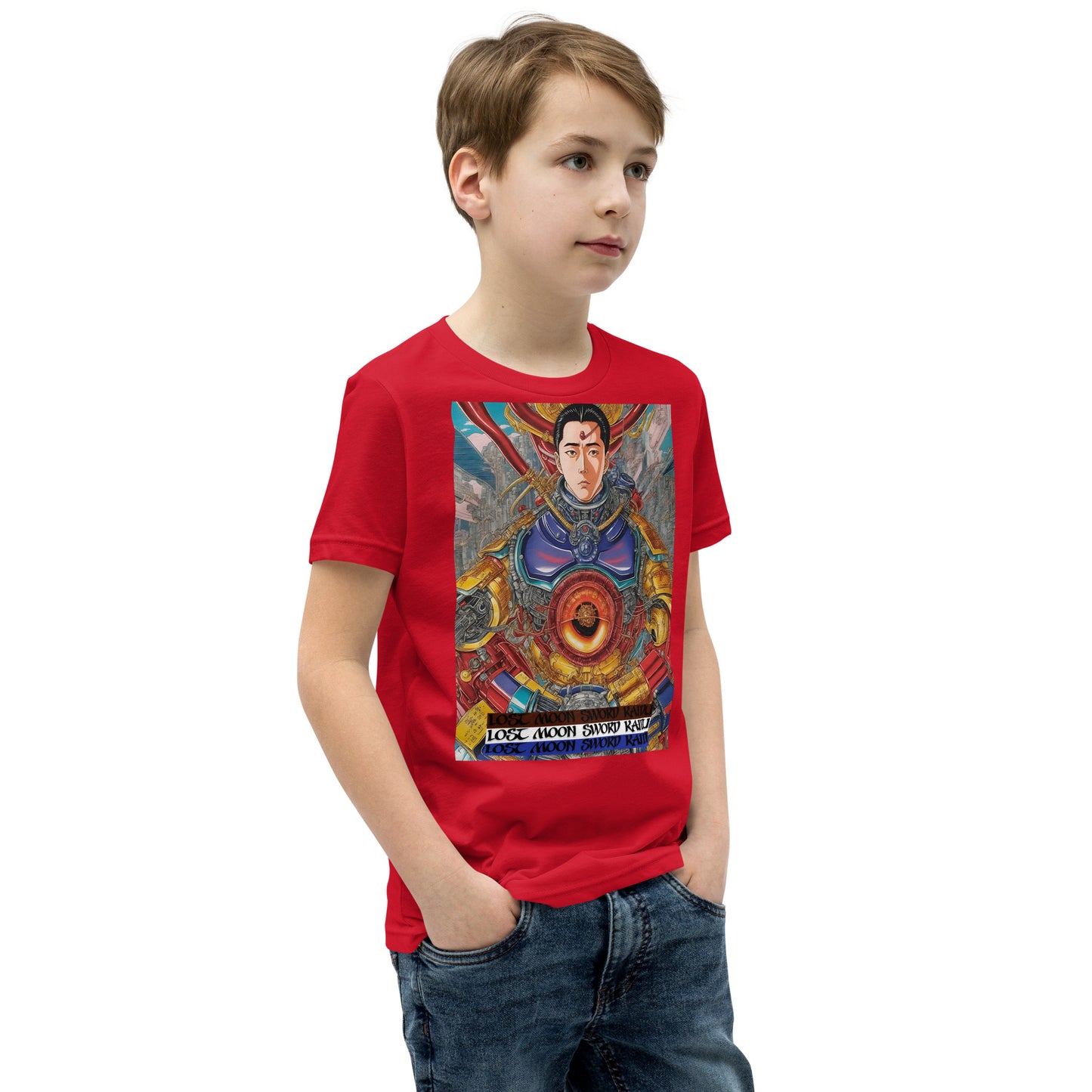 Youth Short Sleeve T-Shirt. Collection - Lost Moon Sword Kaidu, Design - ANDRBEL STUDIO