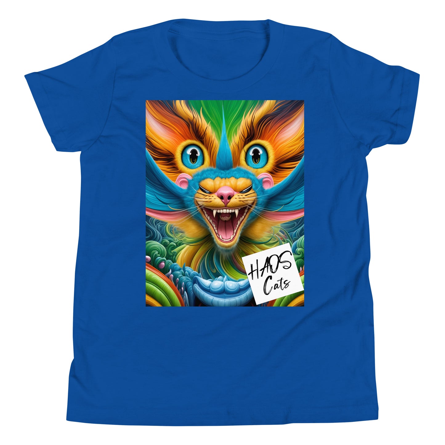 Youth Short Sleeve T-Shirt. Collection - HAOS Cats, Design - ANDRBEL STUDIO