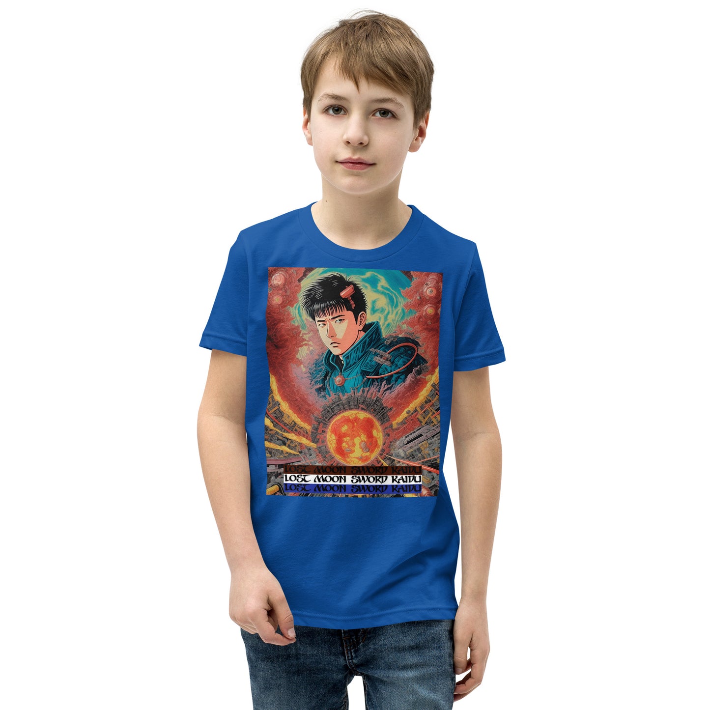 Youth Short Sleeve T-Shirt. Collection - Lost Moon Sword Kaidu, Design - ANDRBEL STUDIO