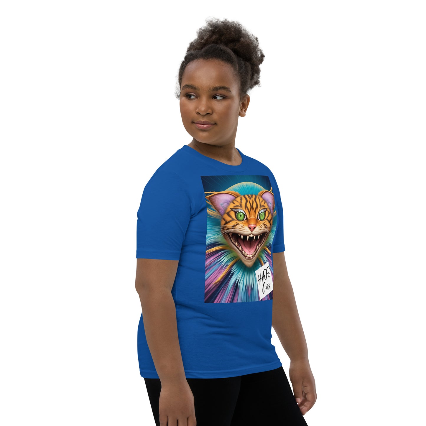 Youth Short Sleeve T-Shirt. Collection - HAOS Cats, Design - ANDRBEL STUDIO